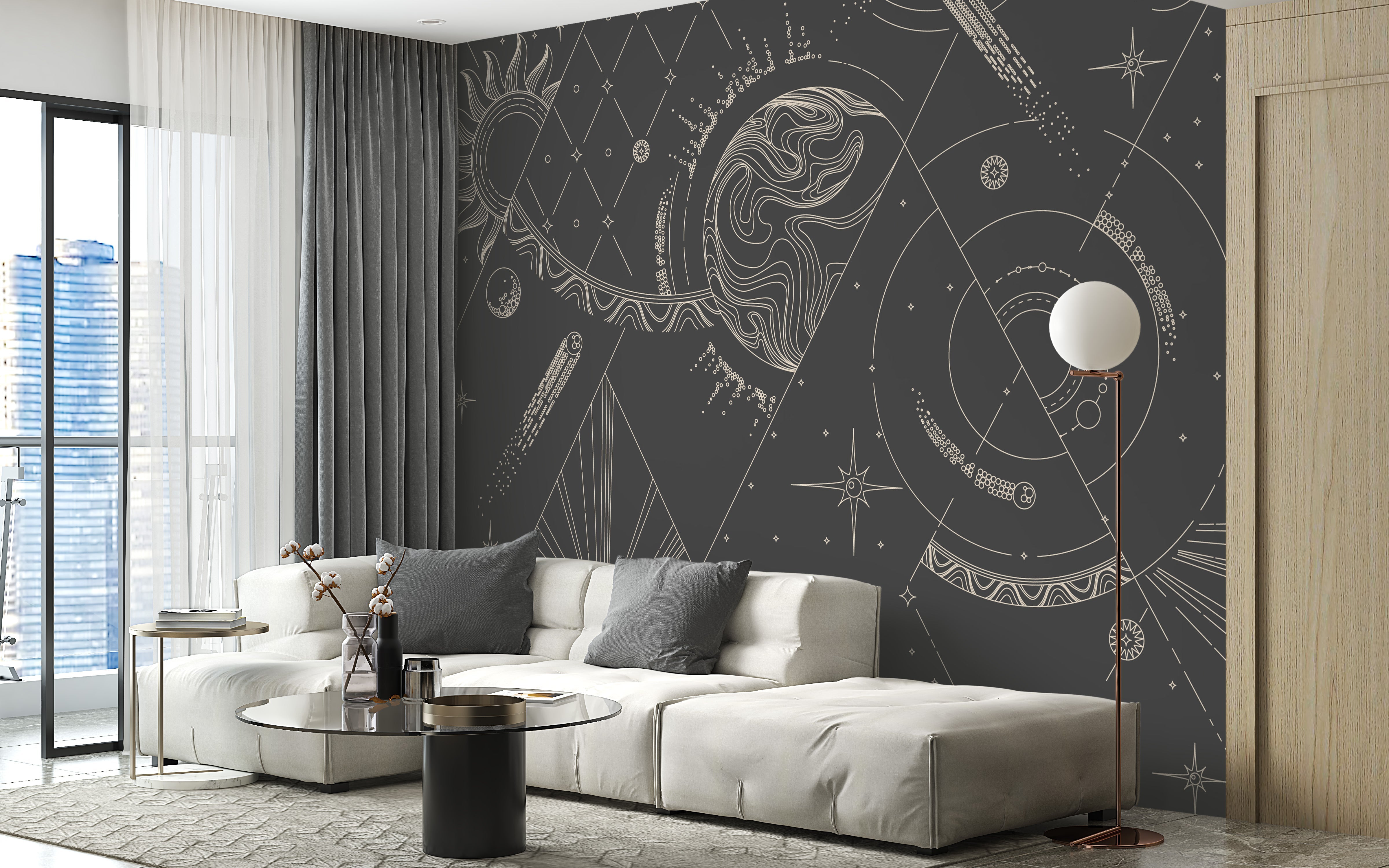 Geometric Style Wallpaper Murals - Giffywalls