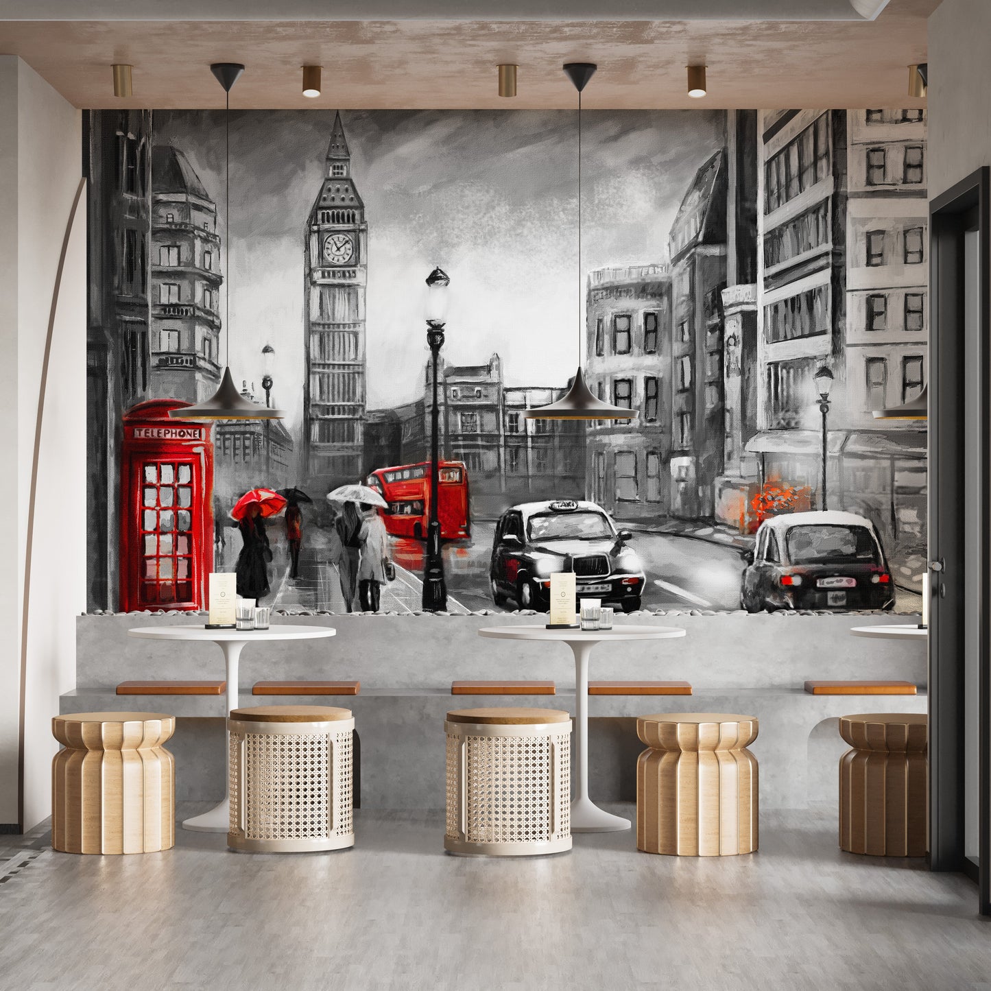 Oil Painting City Wallpaper Murals - Giffywalls