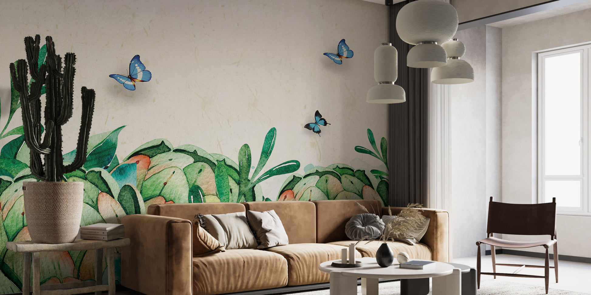 Watercolor Green Garden Wall Wallpaper Murals - Giffywalls