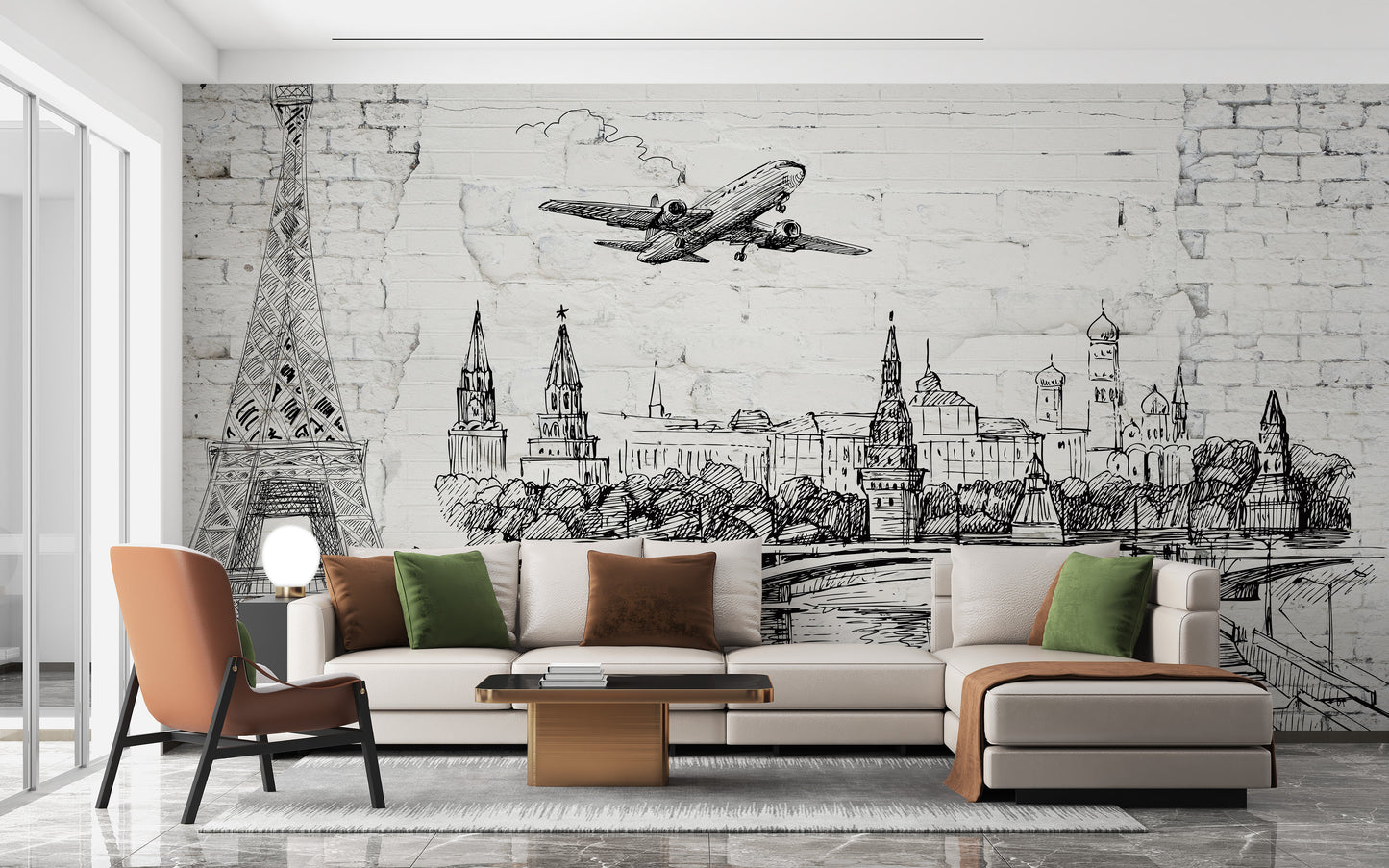 Old Brick World Landmarks Wallpaper Murals - Giffywalls