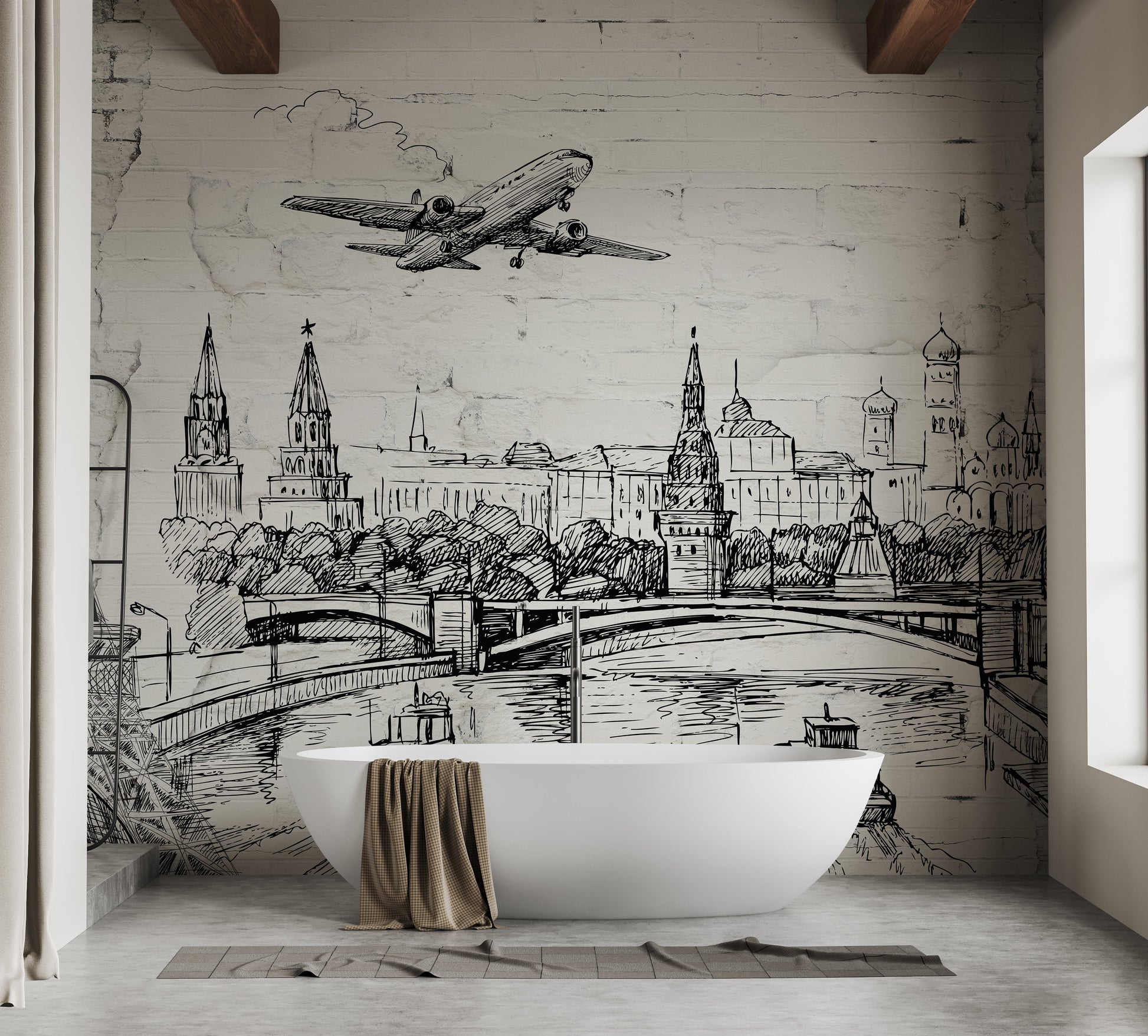 Old Brick World Landmarks Wallpaper Murals - Giffywalls