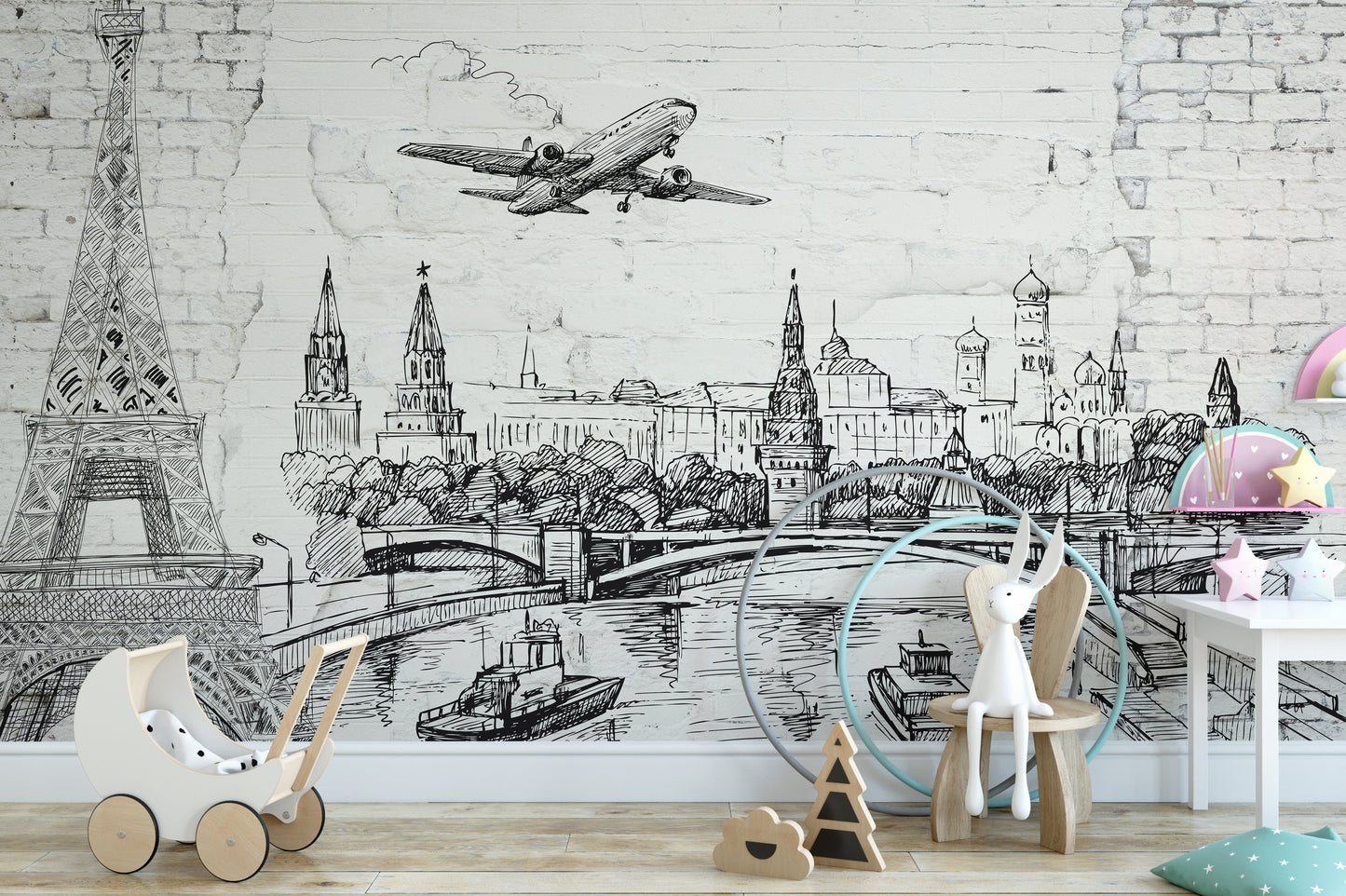 Old Brick World Landmarks Wallpaper Murals - Giffywalls