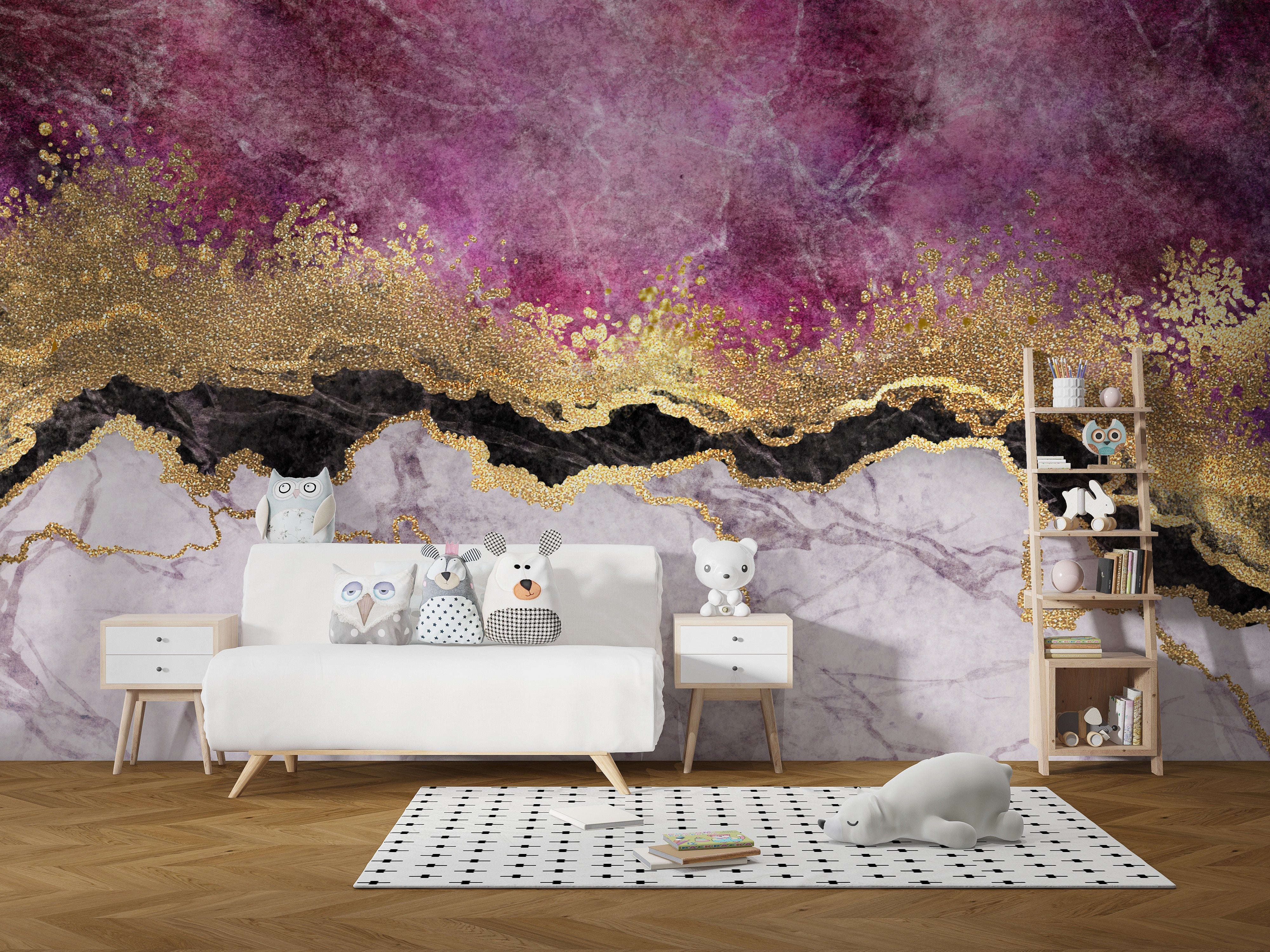 Purple Marble wallpaper mural