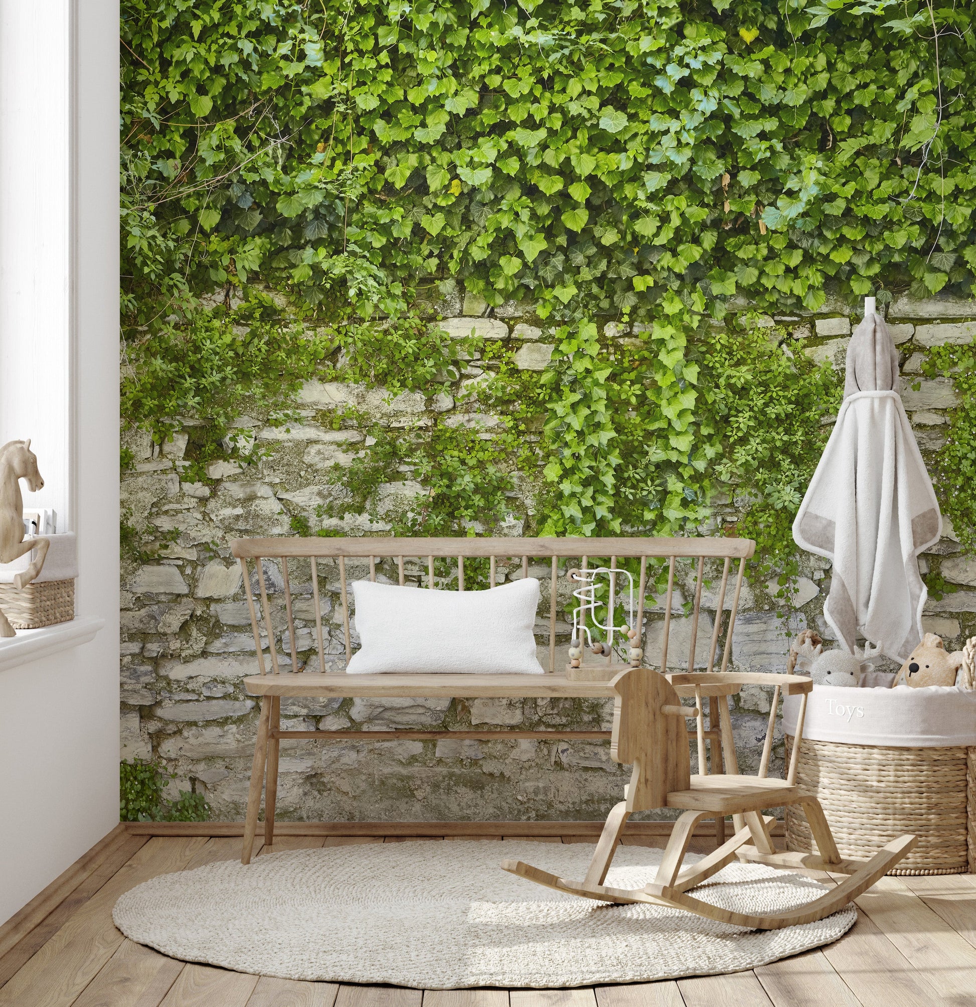 Hanging Green Grass Wall Wallpaper Murals - Giffywalls