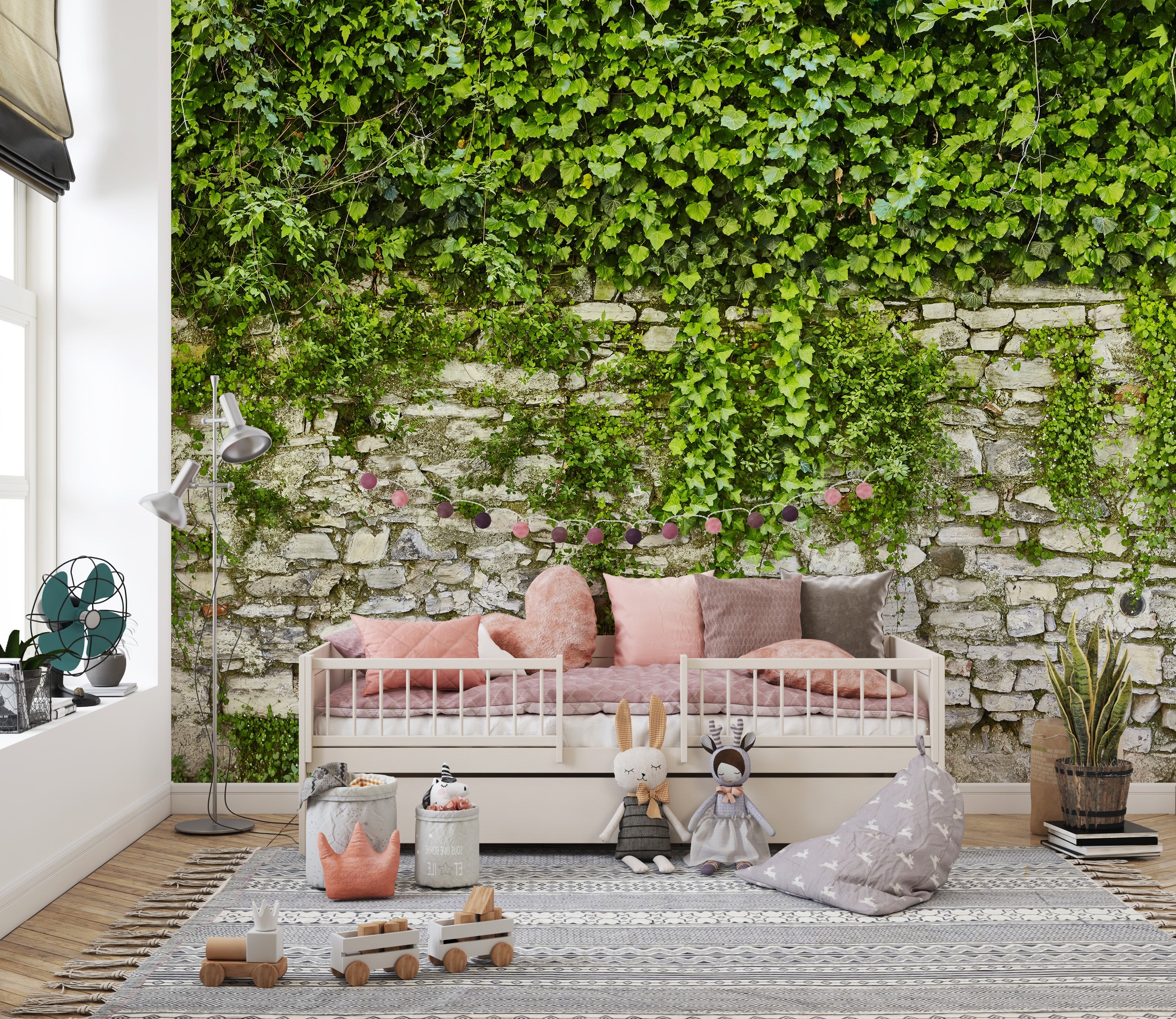 Hanging Green Grass Wall Wallpaper Murals - Giffywalls