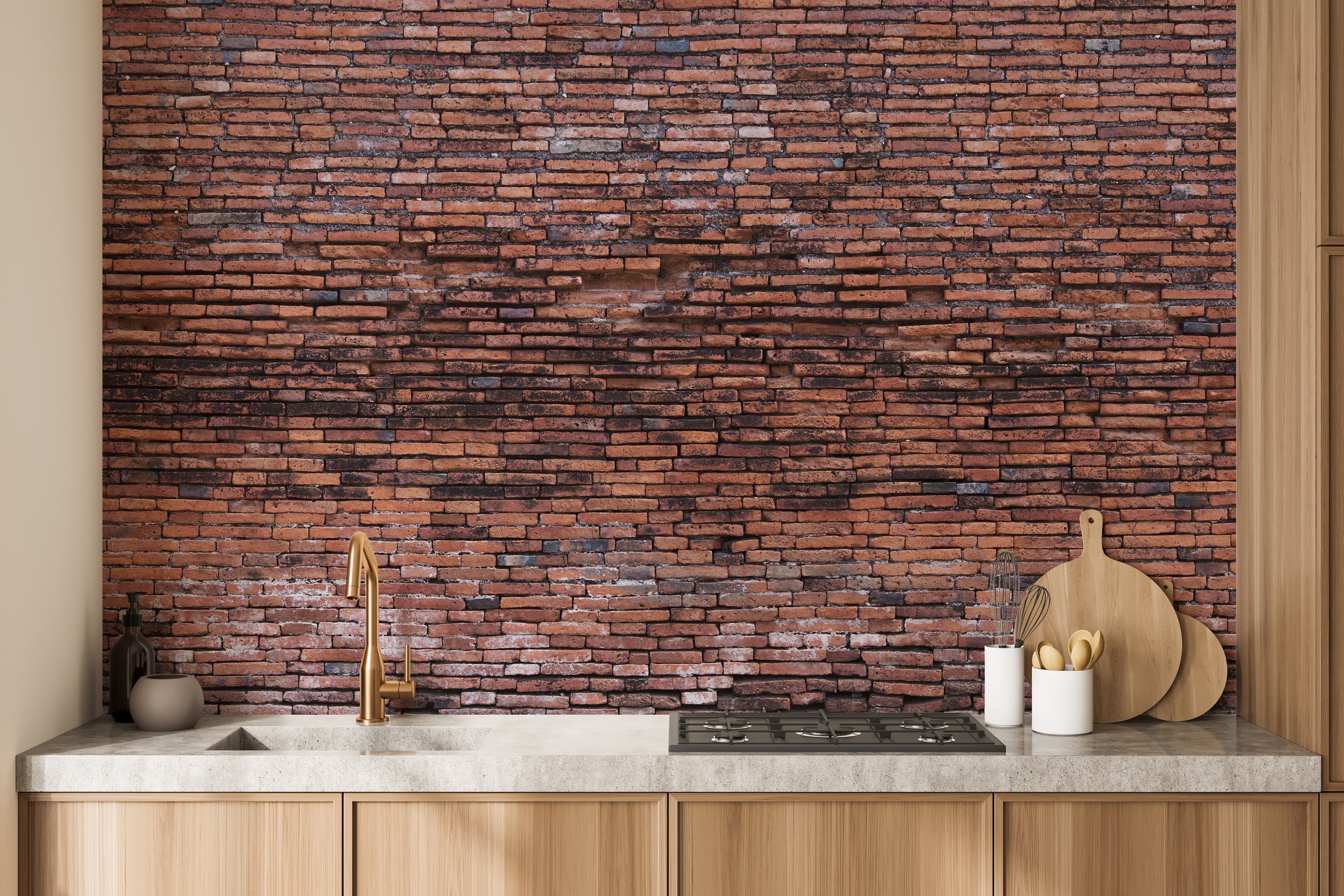 Old Rustic Brick Wall Wallpaper Murals - Giffywalls