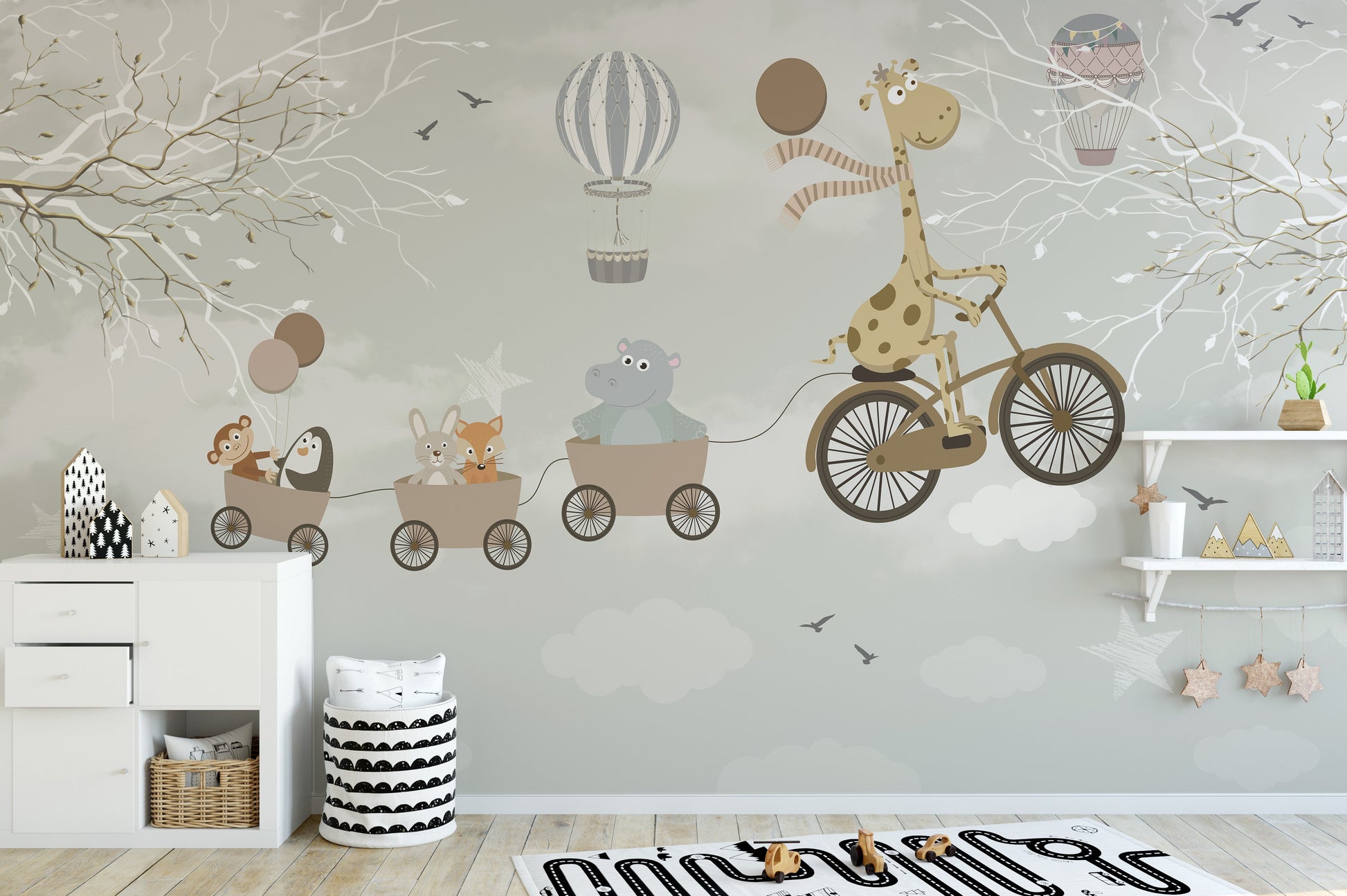 Cycling in the Sky Wallpaper Murals for Walls - Giffywalls