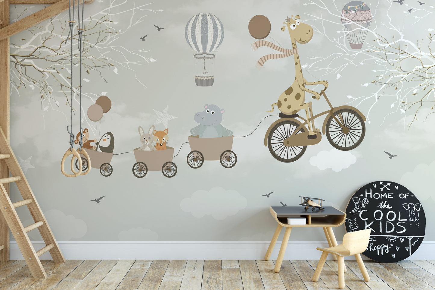 Cycling in the Sky Wallpaper Murals for Walls - Giffywalls