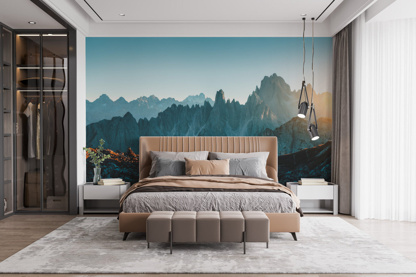 Alpine mountain wallpaper mural for interiors