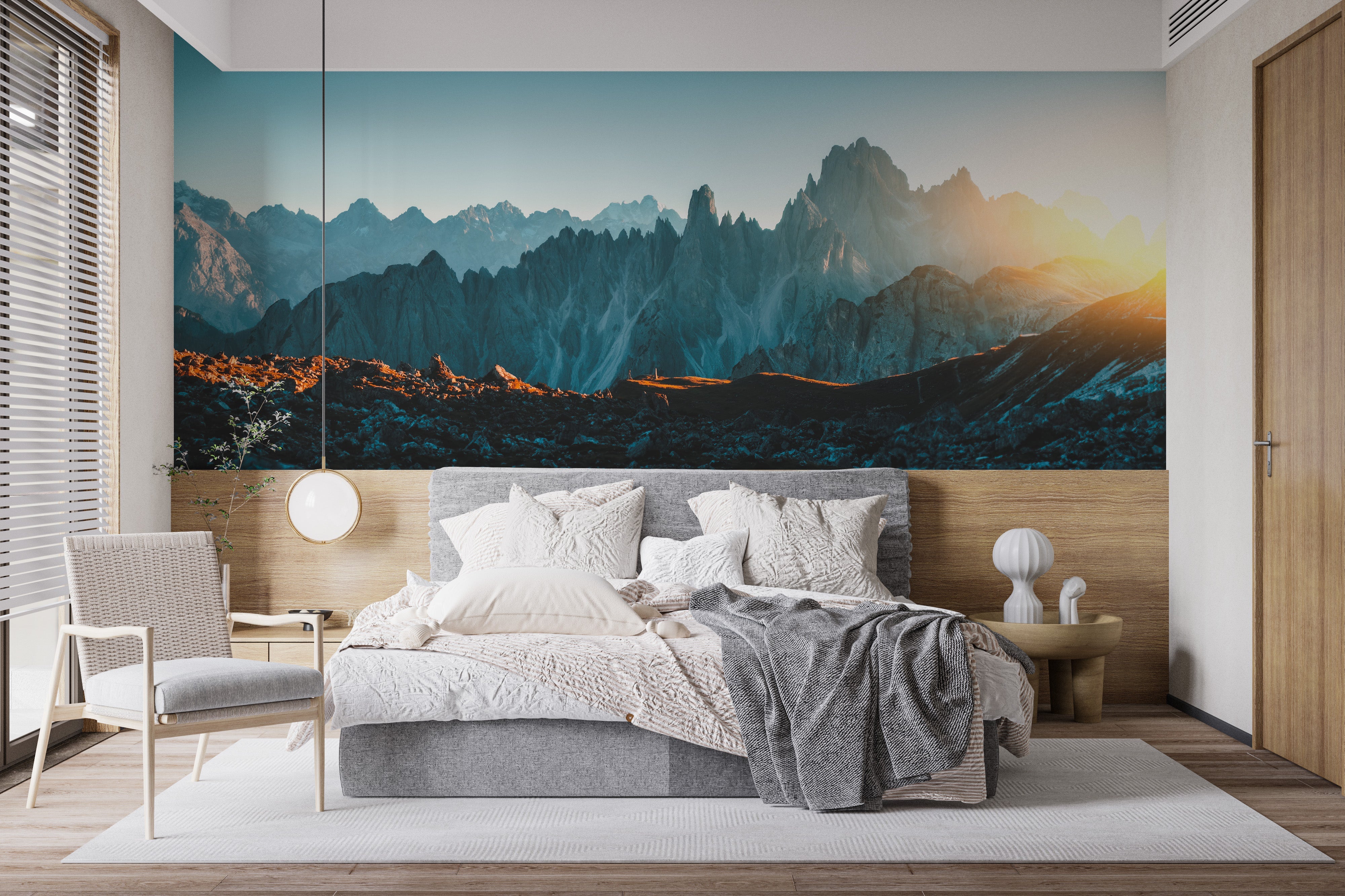 Dolomites Alps Rocky Mountain Range Wallpaper Murals - Giffywalls