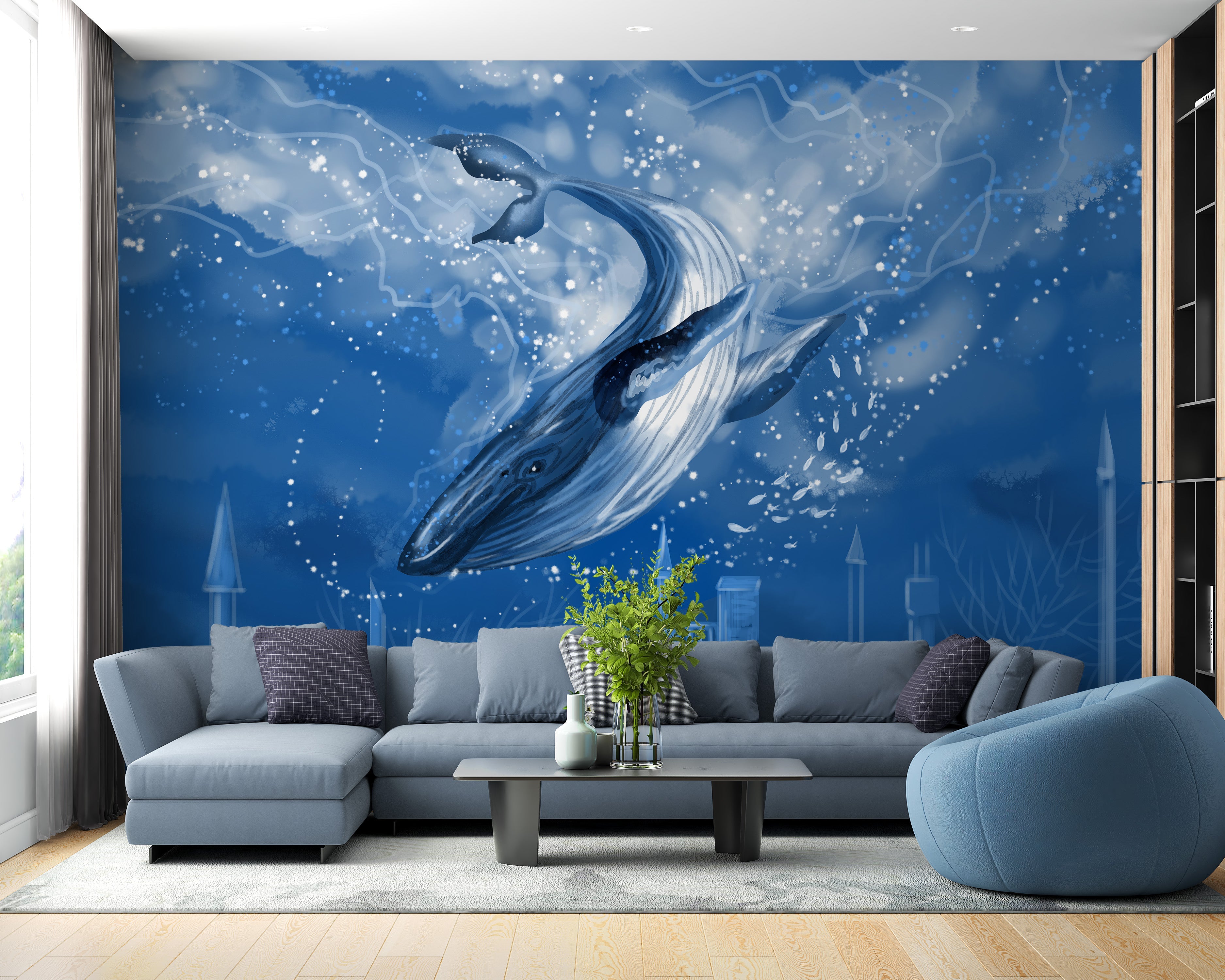 Blue Whale Wallpaper Murals - Giffywalls