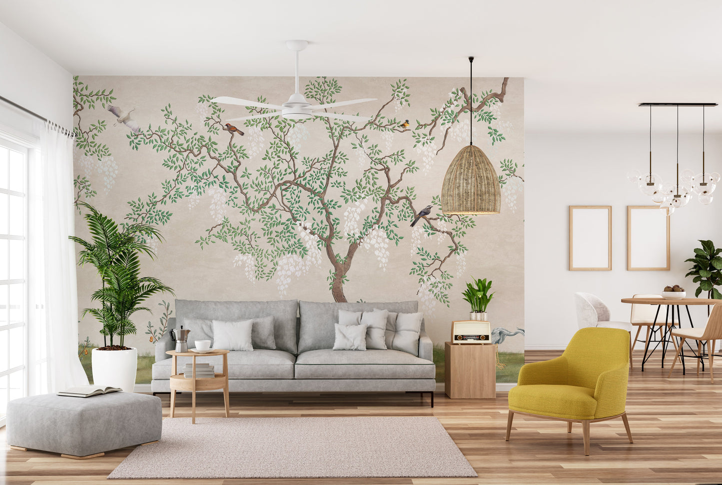 Japanese Garden Birds Wallpaper Murals - Giffywalls