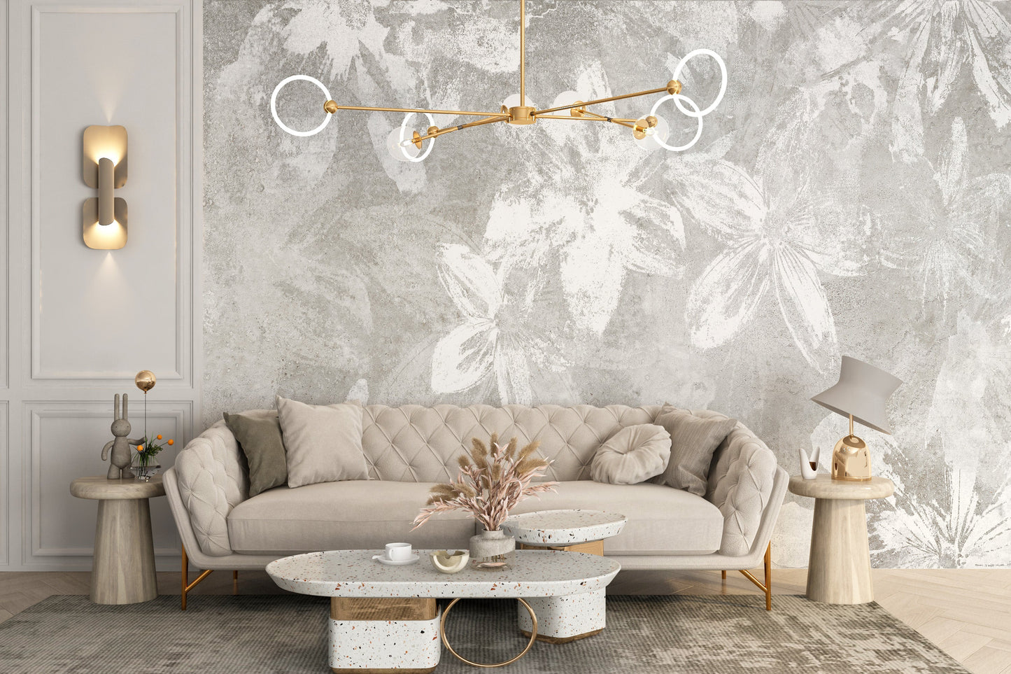 Rustic White Flower Wallpaper Murals - Giffywalls