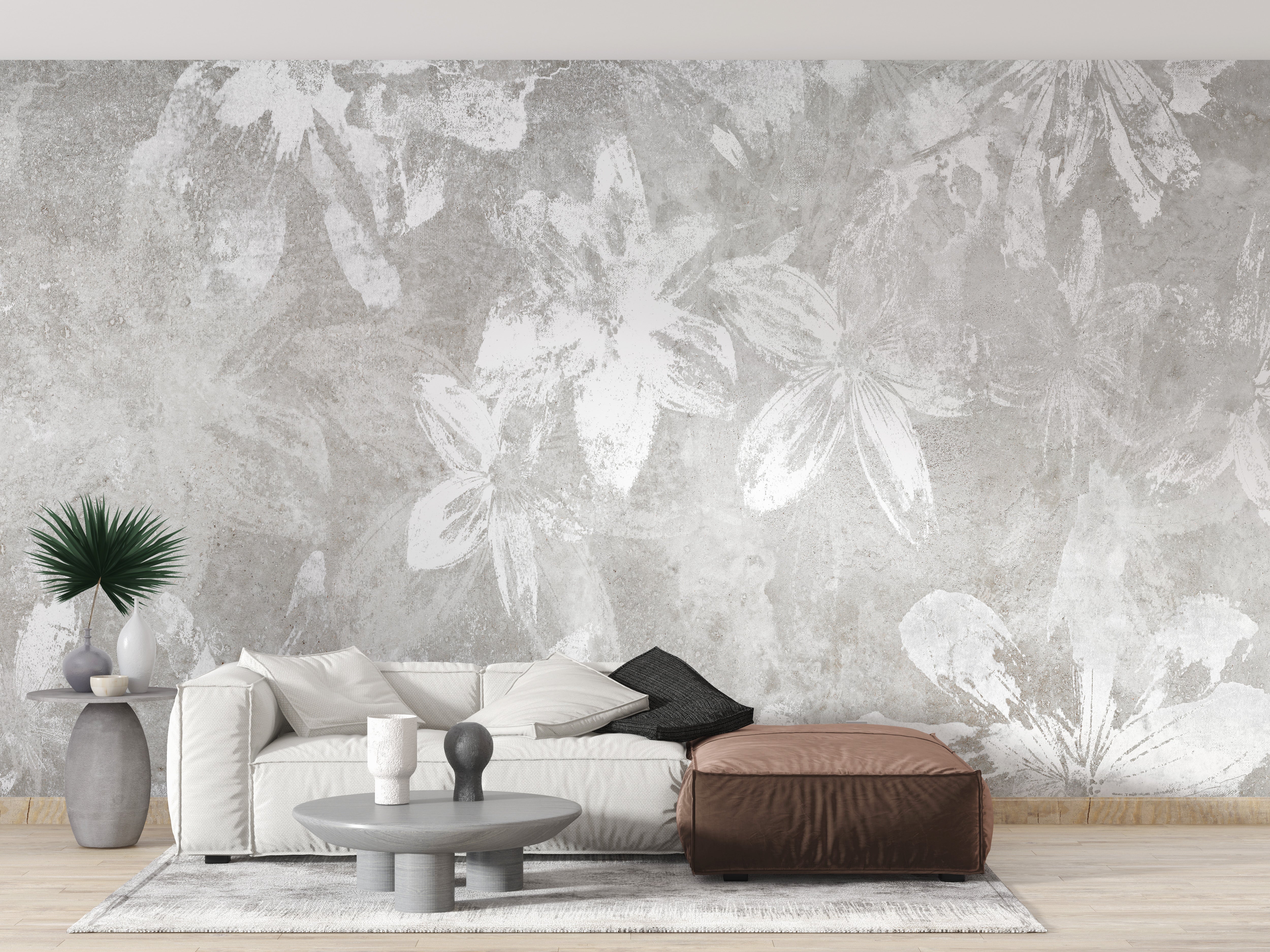 Rustic White Flower Wallpaper Murals - Giffywalls