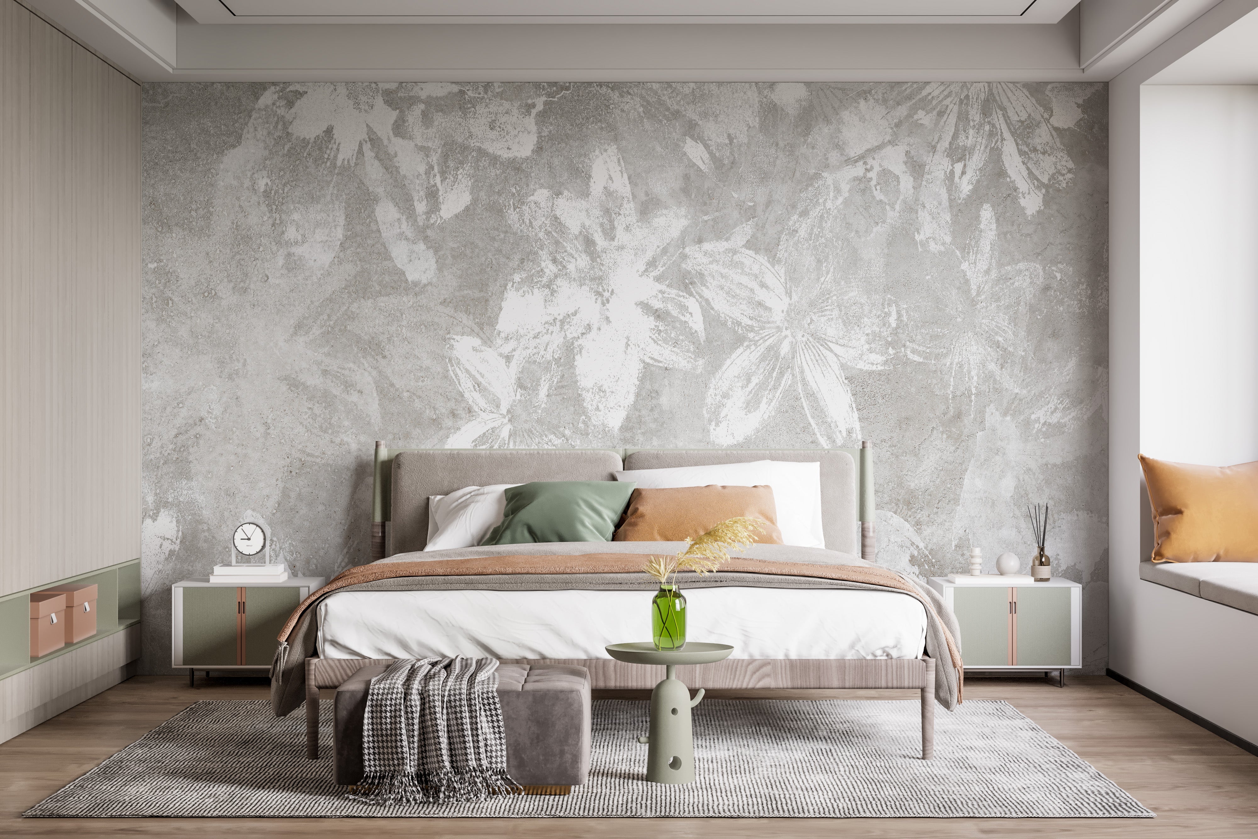 Rustic White Flower Wallpaper Murals - Giffywalls