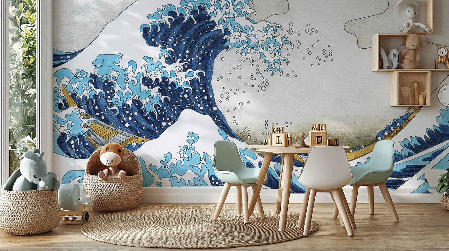 The Great Wave Kanagawa Wallpaper Murals - Giffywalls