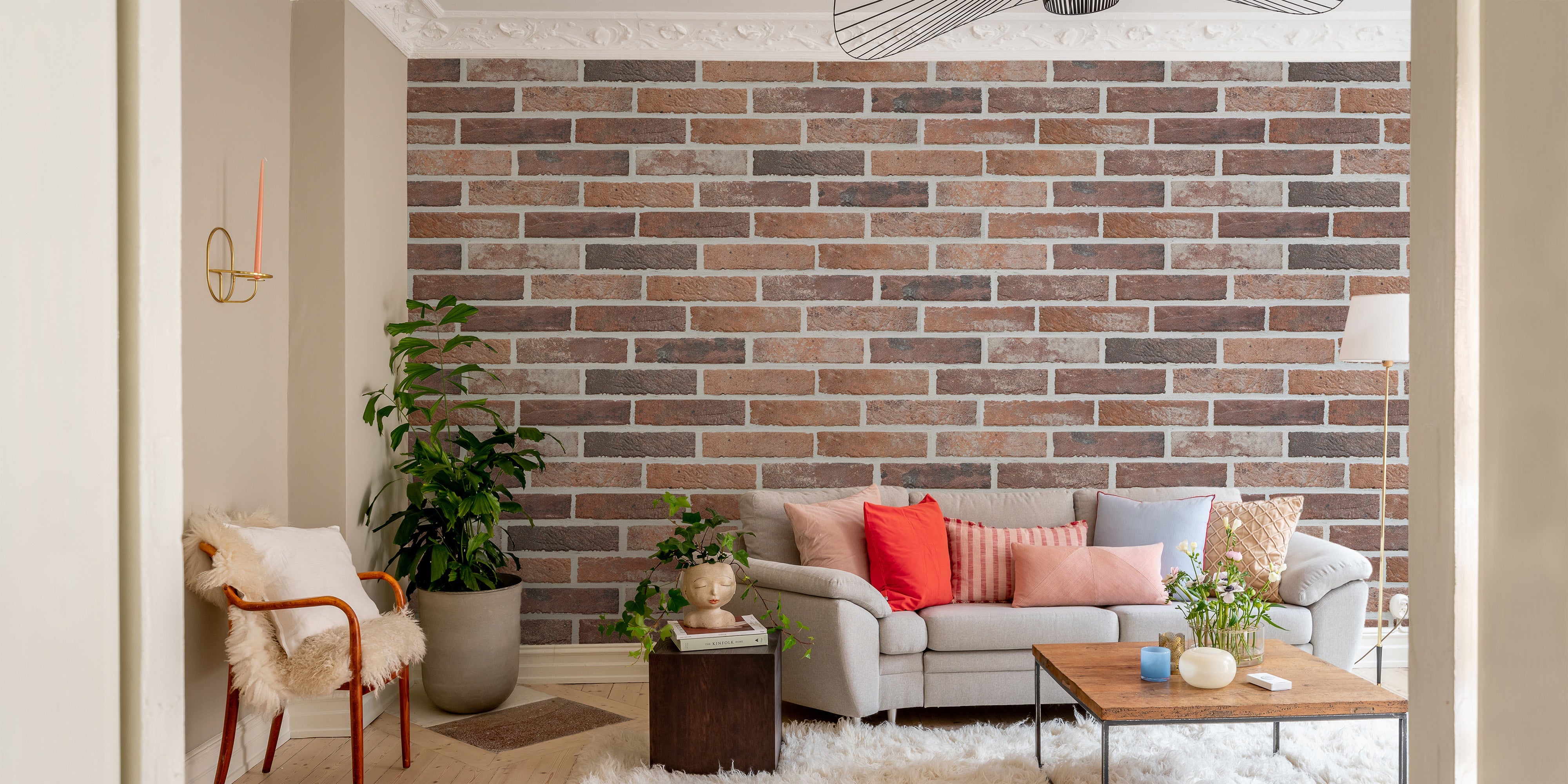 Aged Red Brick Wallpaper
