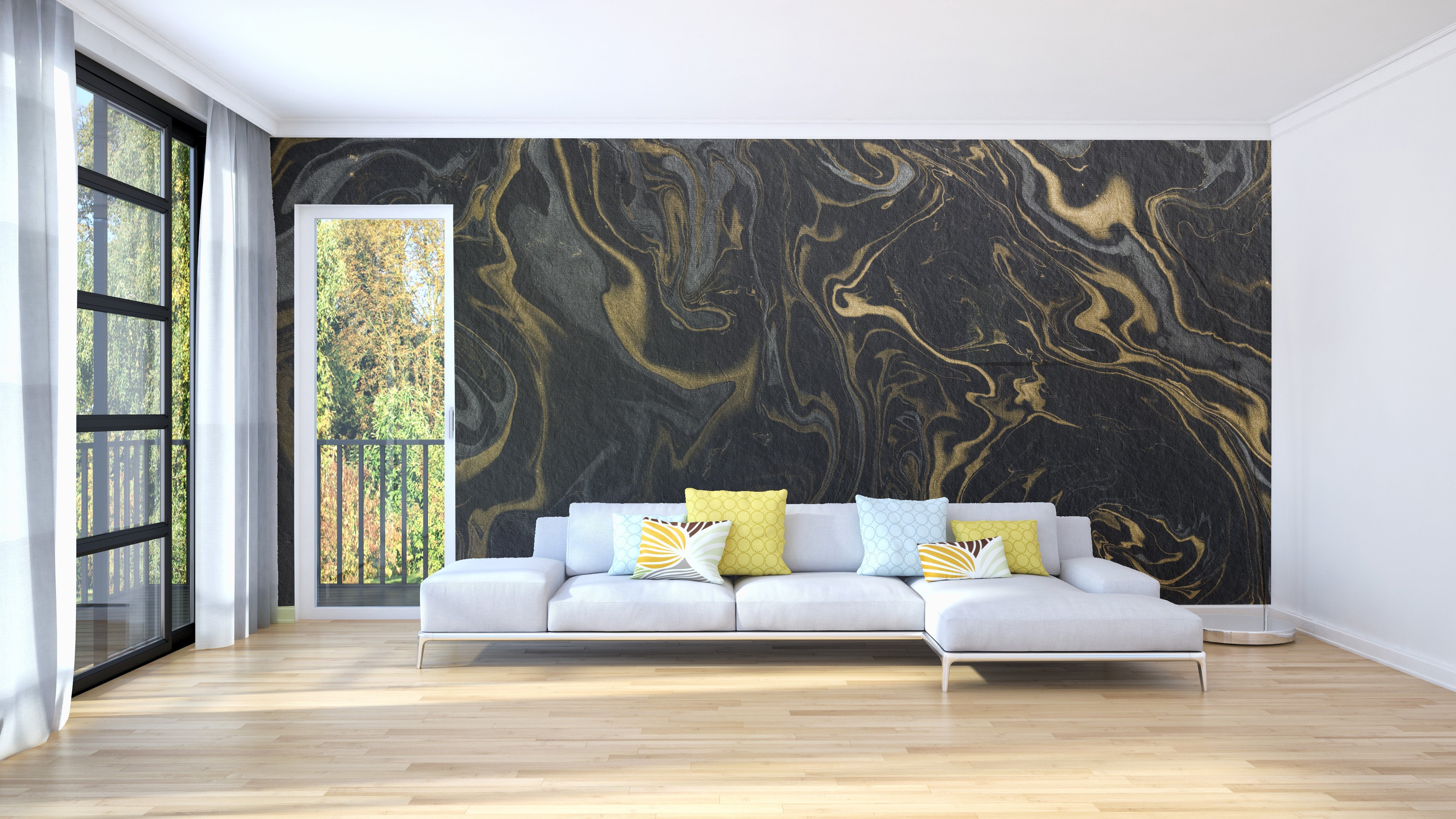 Glamorous Black and Gold Wall Art
