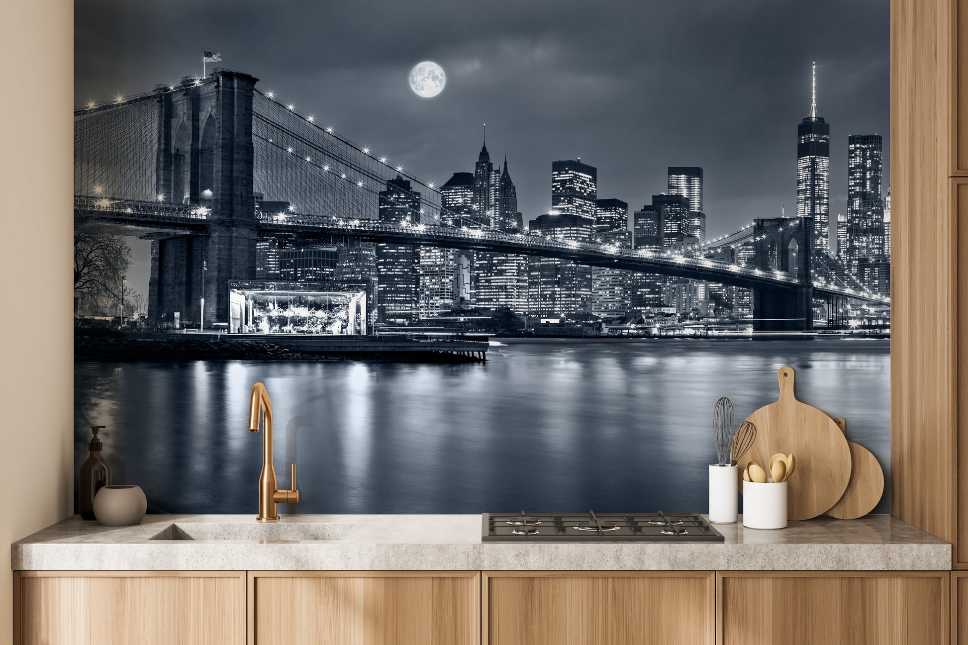 New York City Night View Wallpaper Murals - Giffywalls