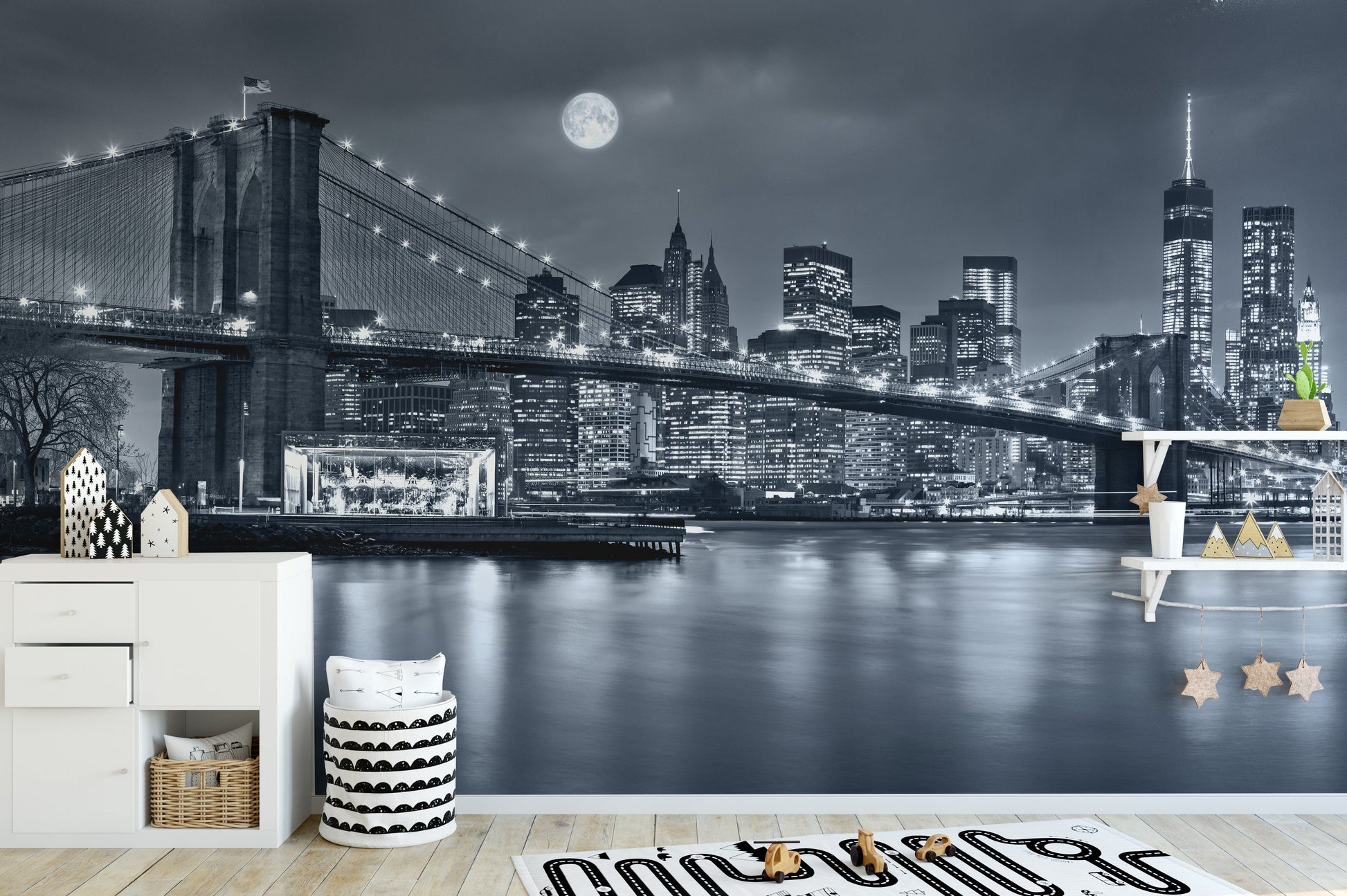 New York City Night View Wallpaper Murals - Giffywalls