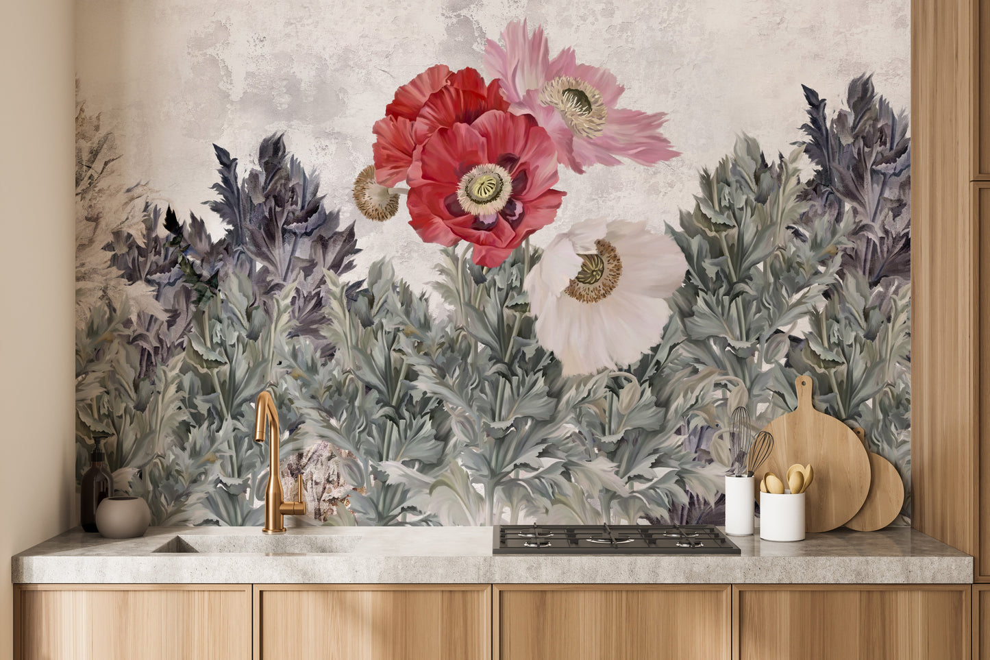 Rustic Elegance Floral Wall Design