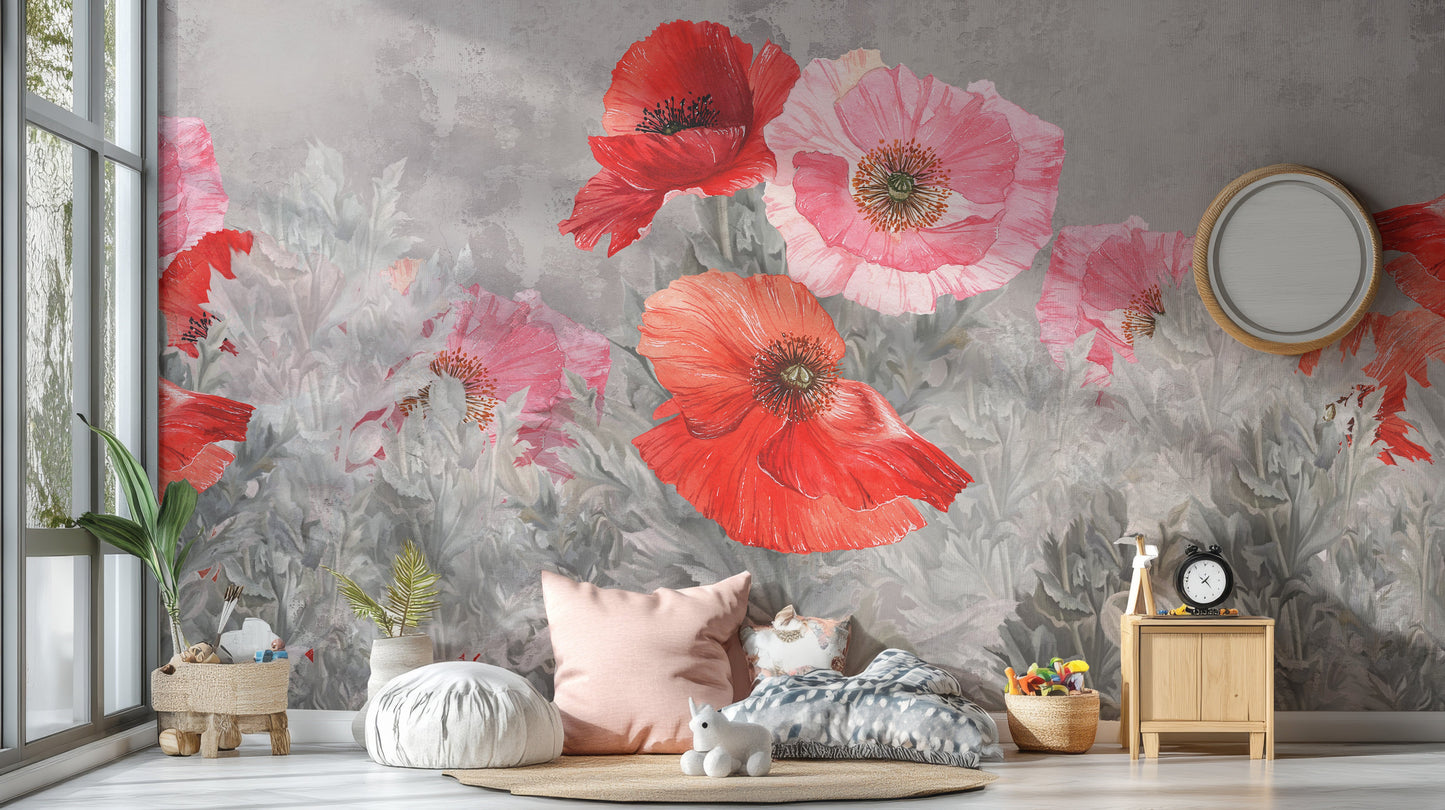 Romantic Flower Peel and Stick Wallpaper