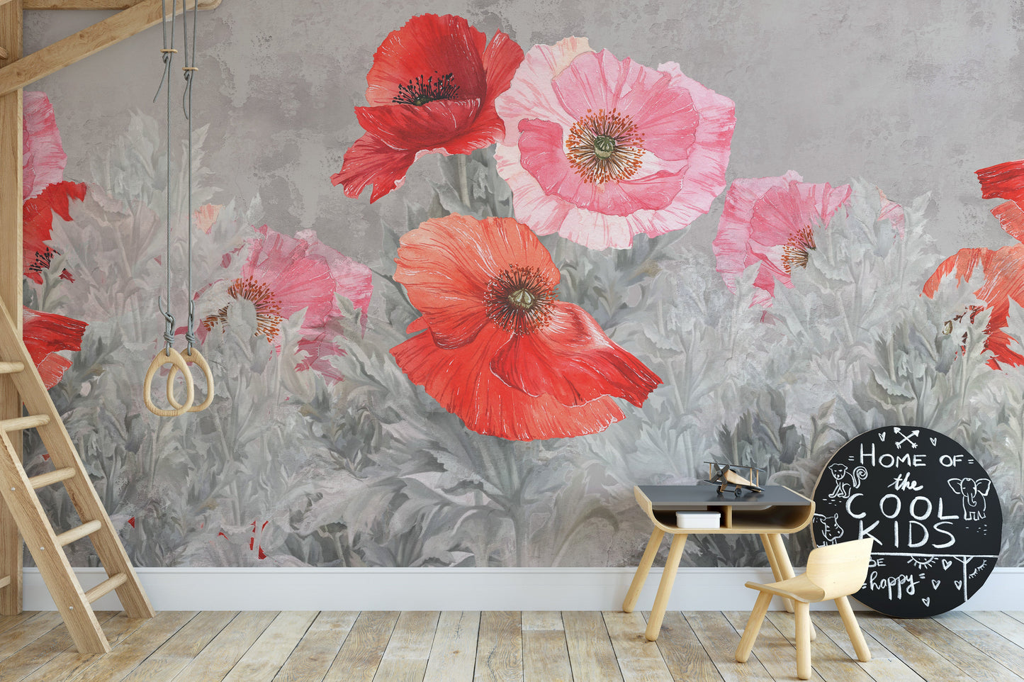 Watercolor Red and Pink Flower Wallpaper - Giffywalls