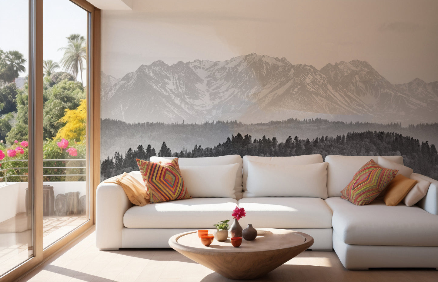 Snow Covered Mountains Winter Wallpaper Wall Murals - Giffywalls