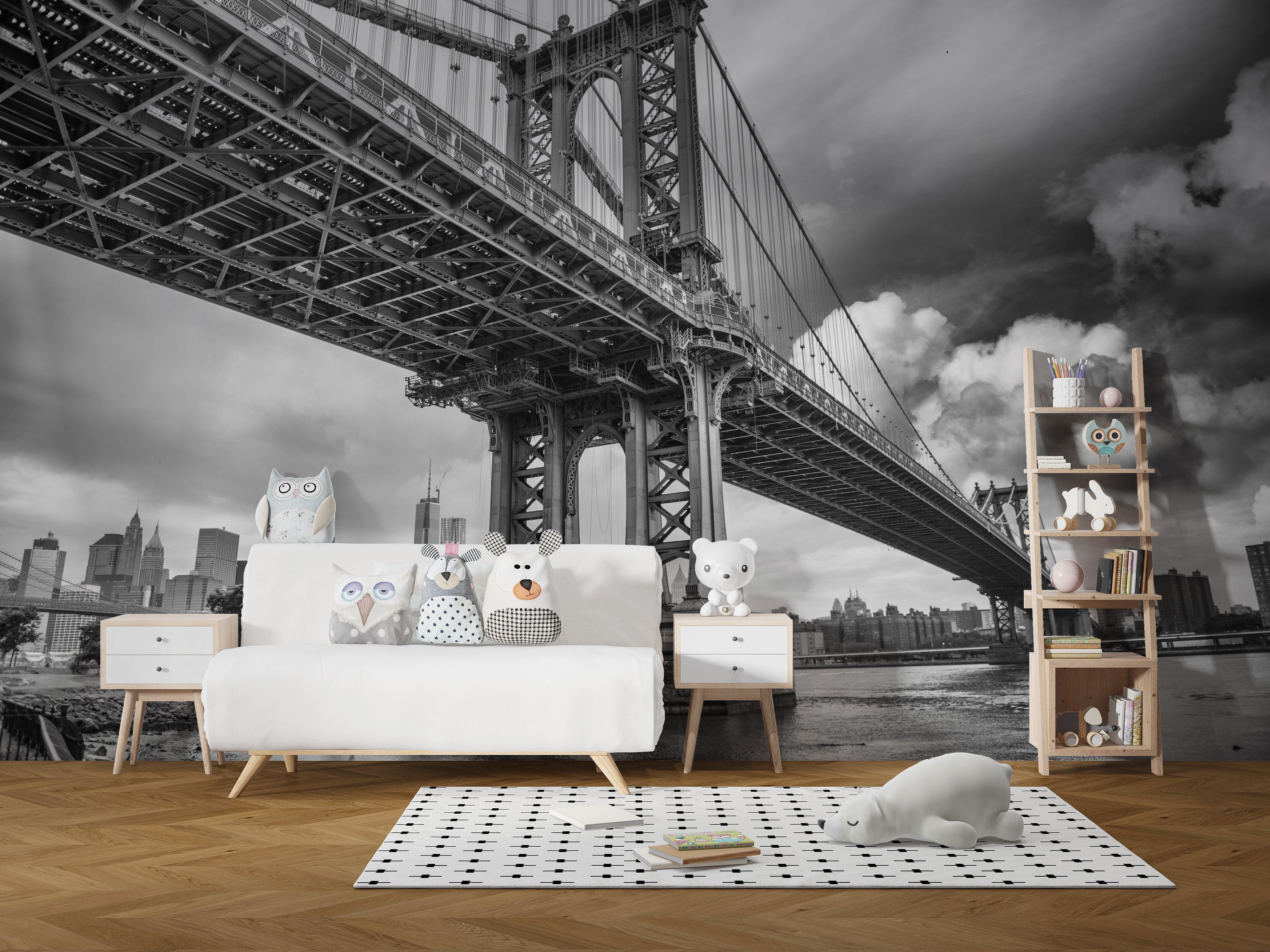 Manhattan Bridge NY City Wallpaper Murals - Giffywalls