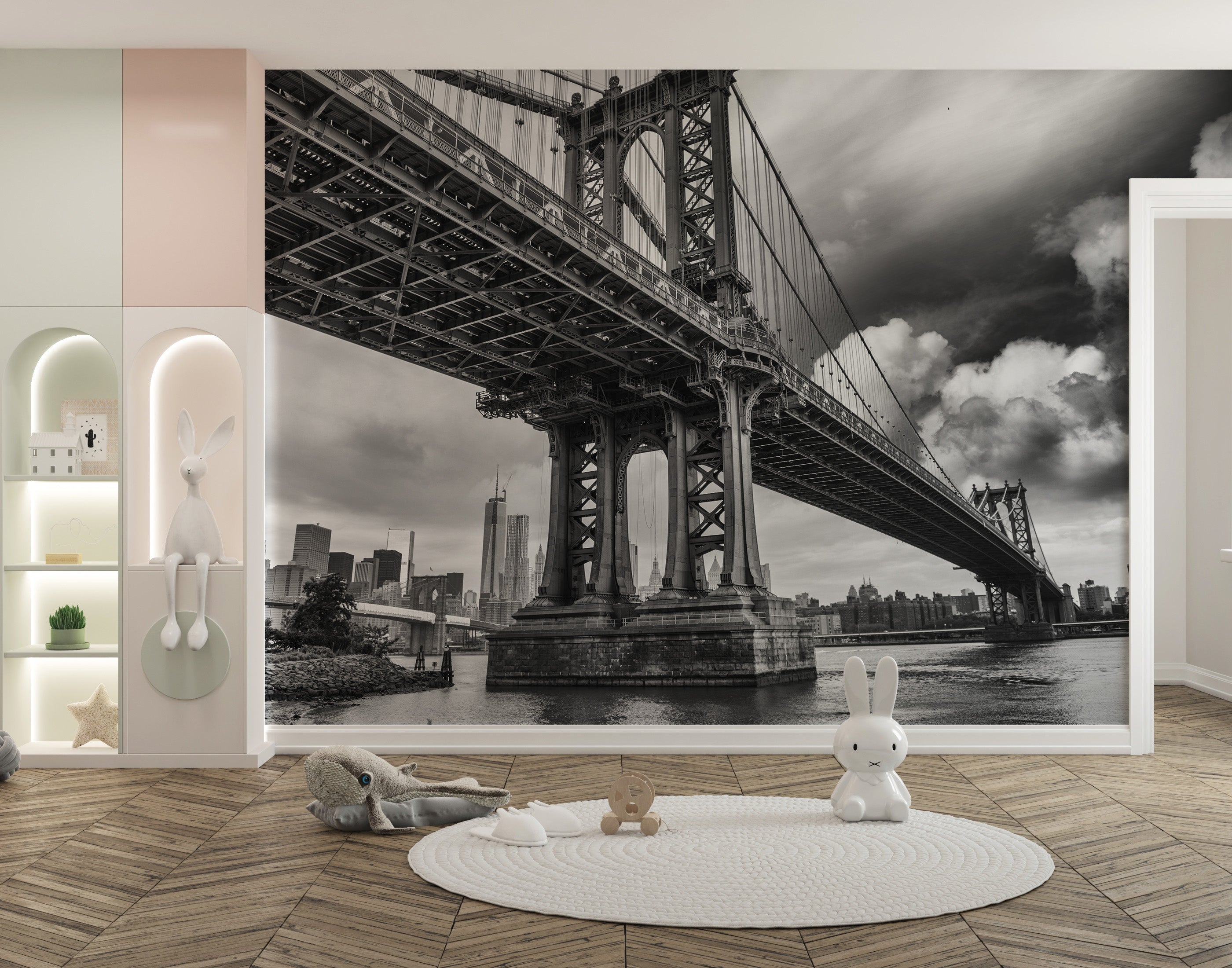 Manhattan Bridge NY City Wallpaper Murals - Giffywalls