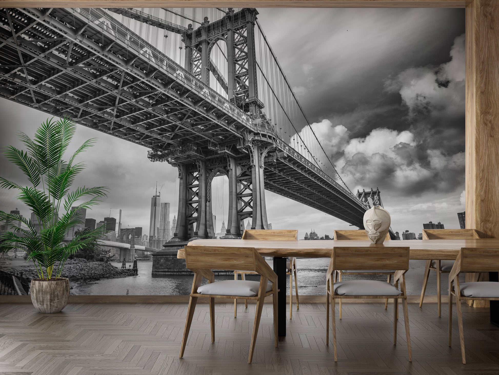 Manhattan Bridge NY City Wallpaper Murals - Giffywalls