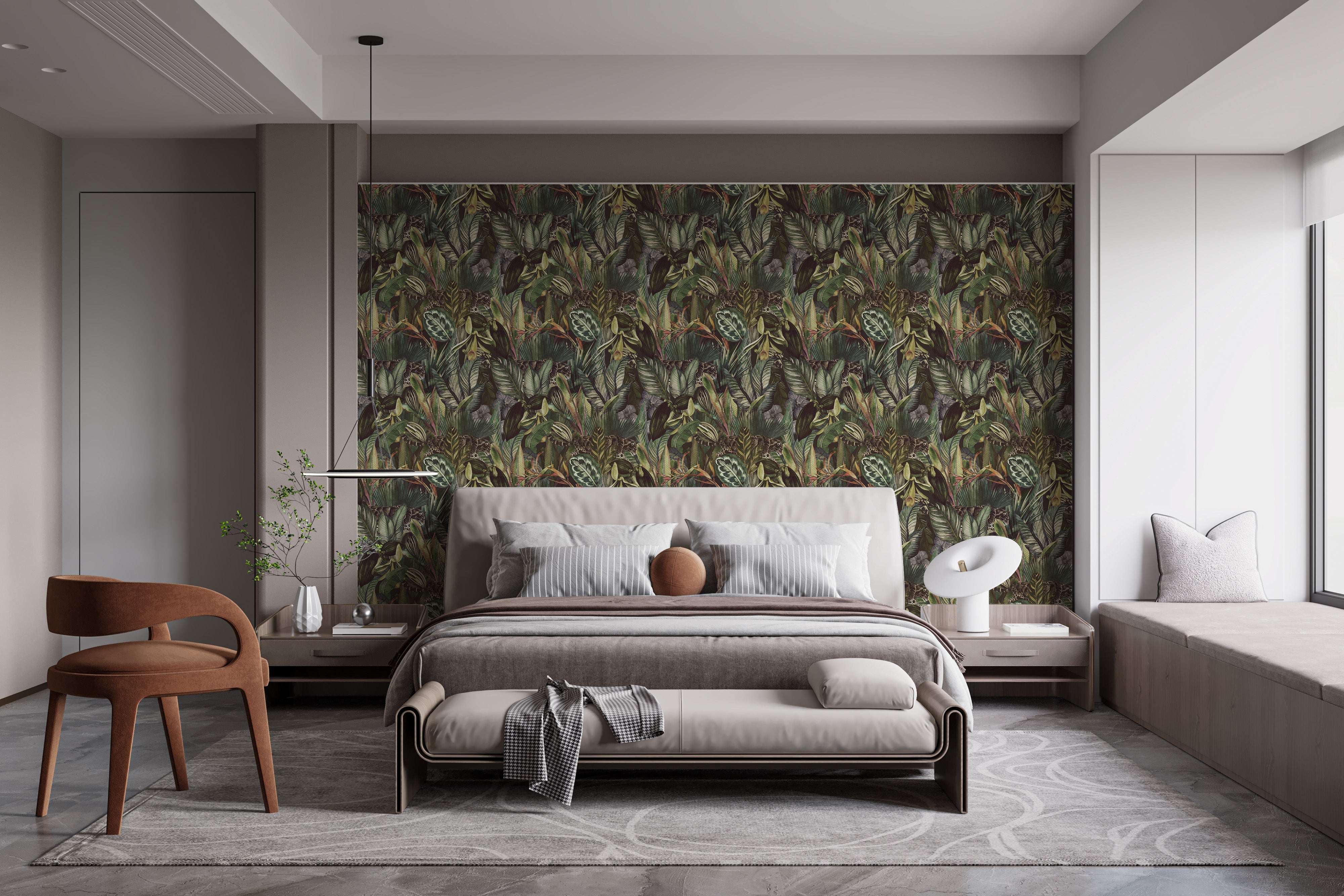 Lush jungle removable wall mural style