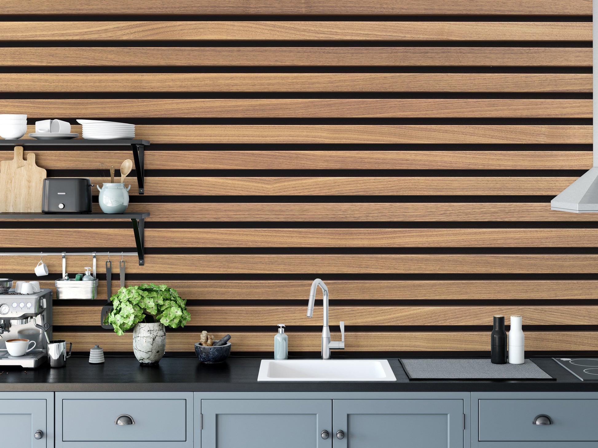 Horizontal Stripes Wood Various Design Wallpaper - Giffywalls