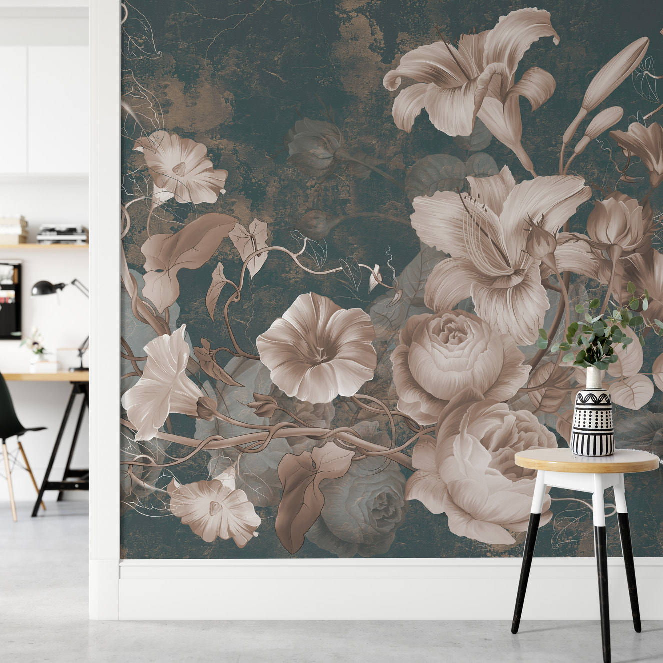 inspired floral wallpaper pattern