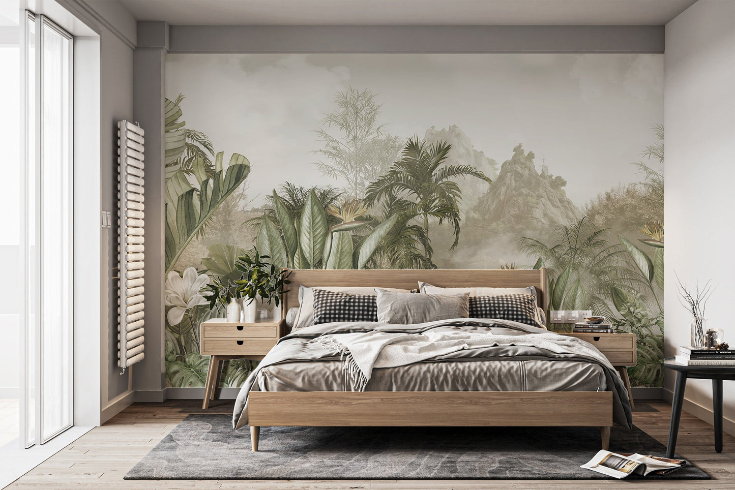 Ethereal Jungle Panorama Mural - Giffywalls