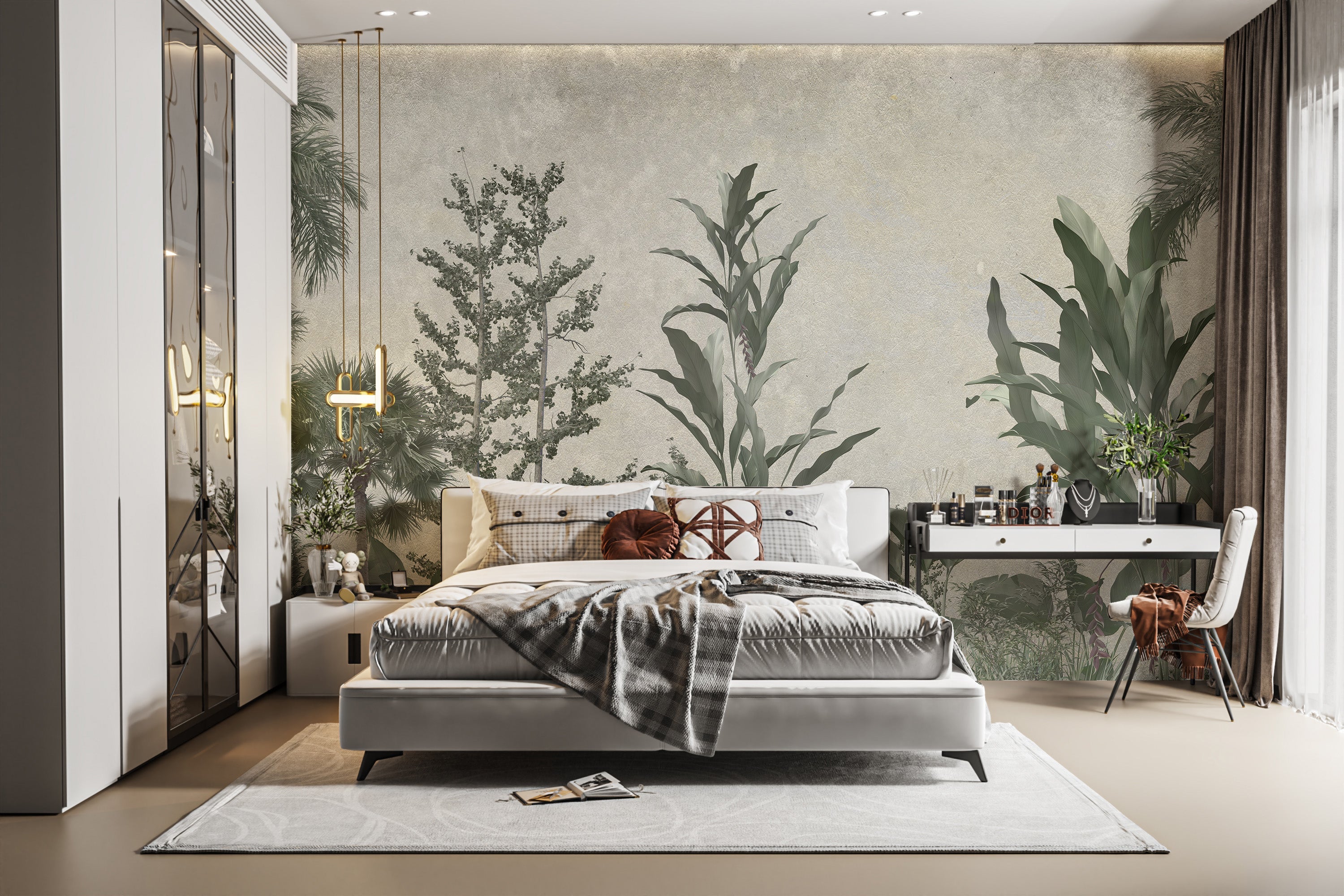 Tranquil Verdant Valleys wallpaper mural for serene bedrooms.