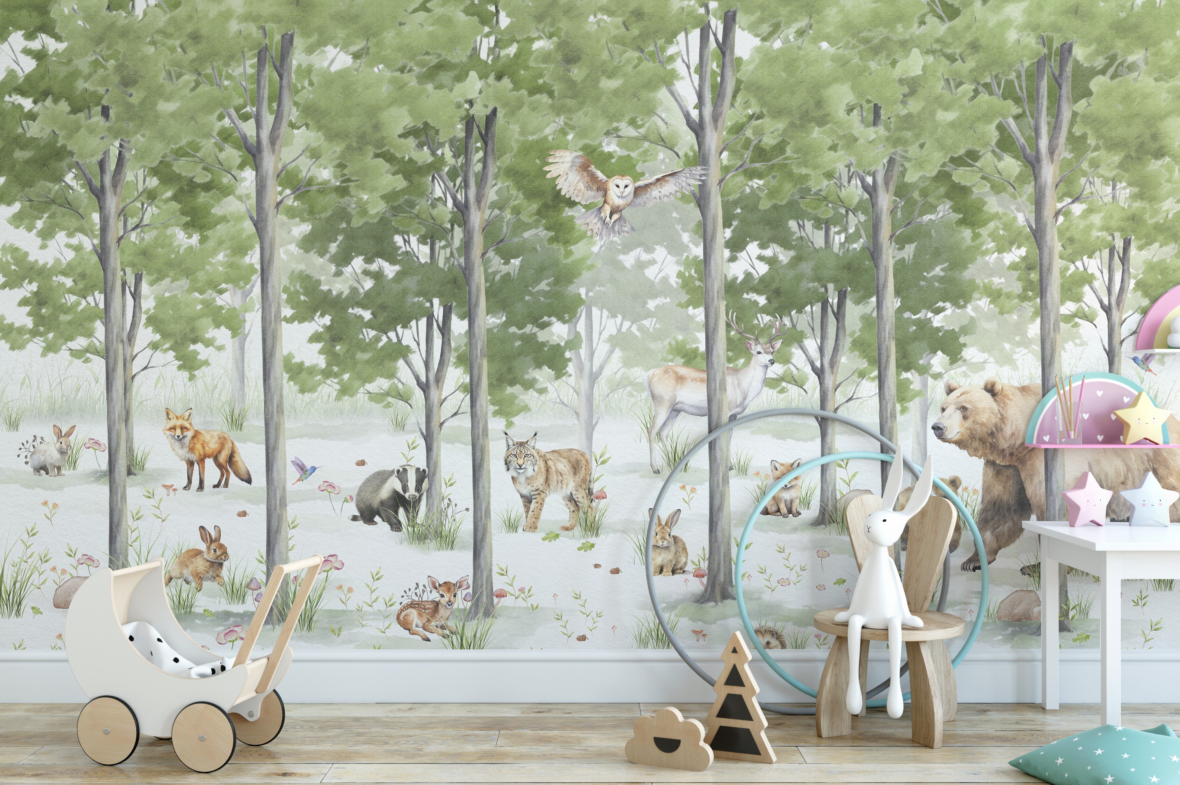 Enchanted Forest Wallpaper Mural - Giffywalls