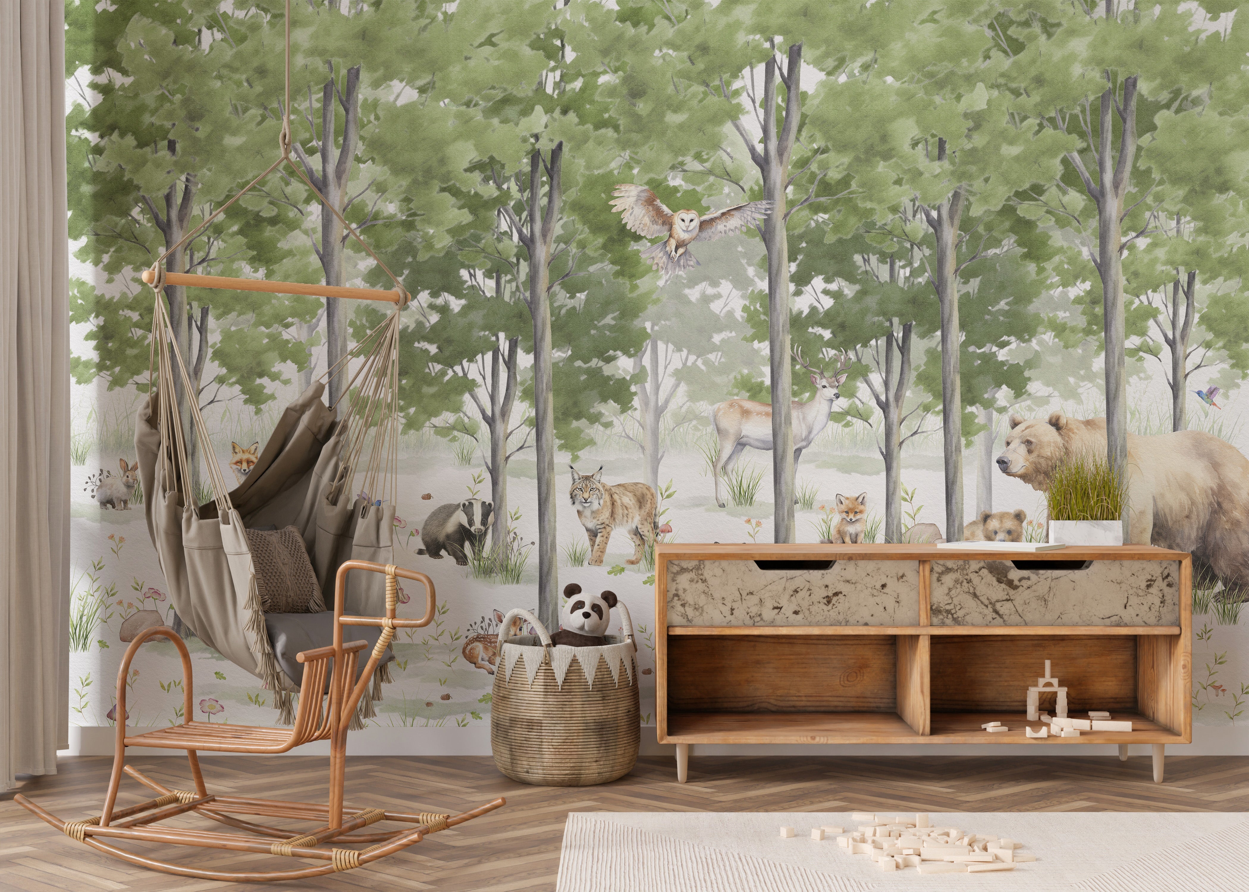 Enchanted Forest Wallpaper Mural - Giffywalls