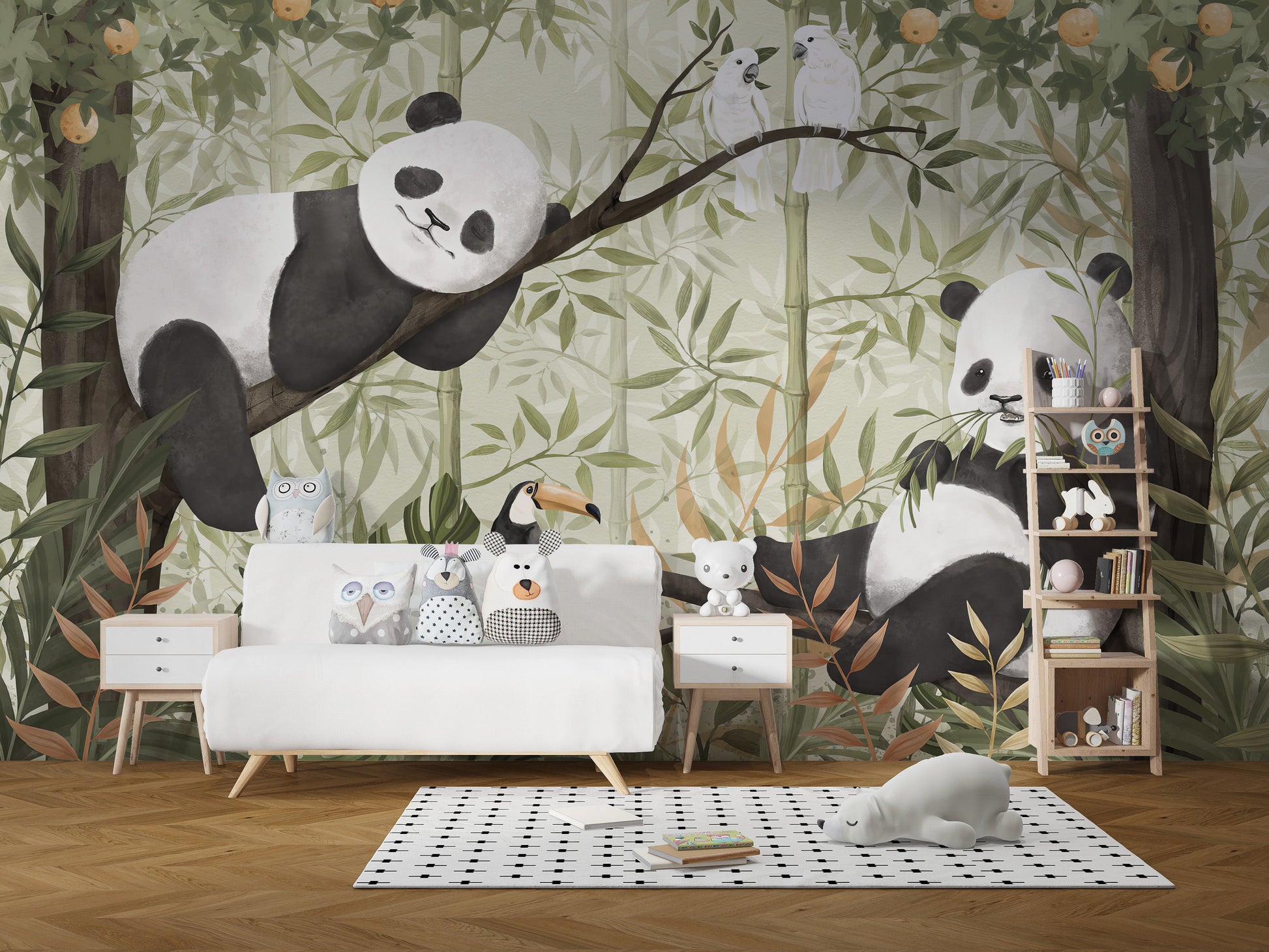 Peaceful Panda Canopy Wall Mural - Giffywalls