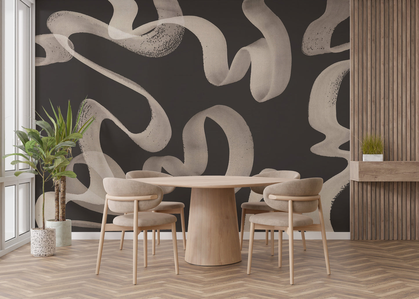 Abstract Swirls Wall Mural - Giffywalls