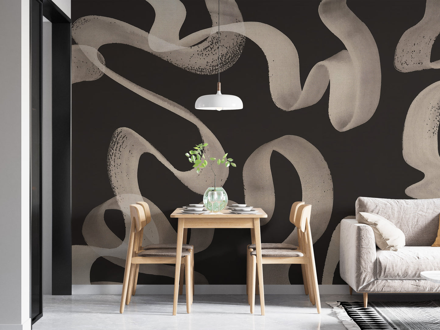 Abstract Swirls Wall Mural - Giffywalls