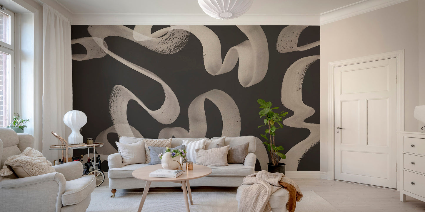 Abstract Swirls Wall Mural - Giffywalls