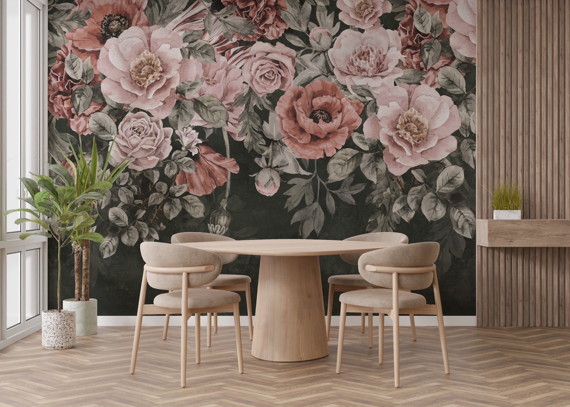 Colorful Roses Wall Mural - Giffywalls