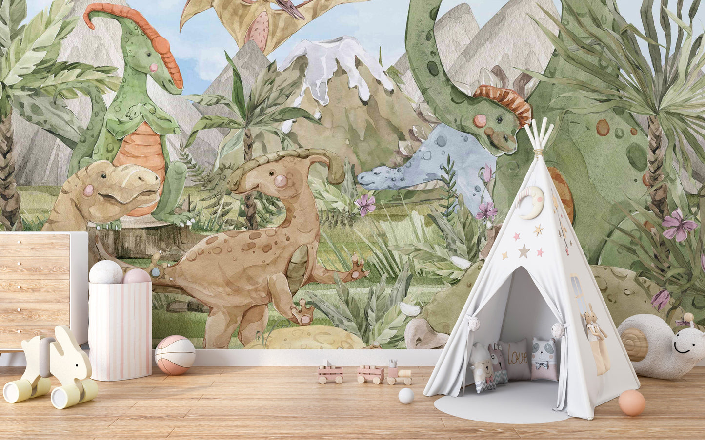 Dinosaur Kids Wall Mural - Giffywalls