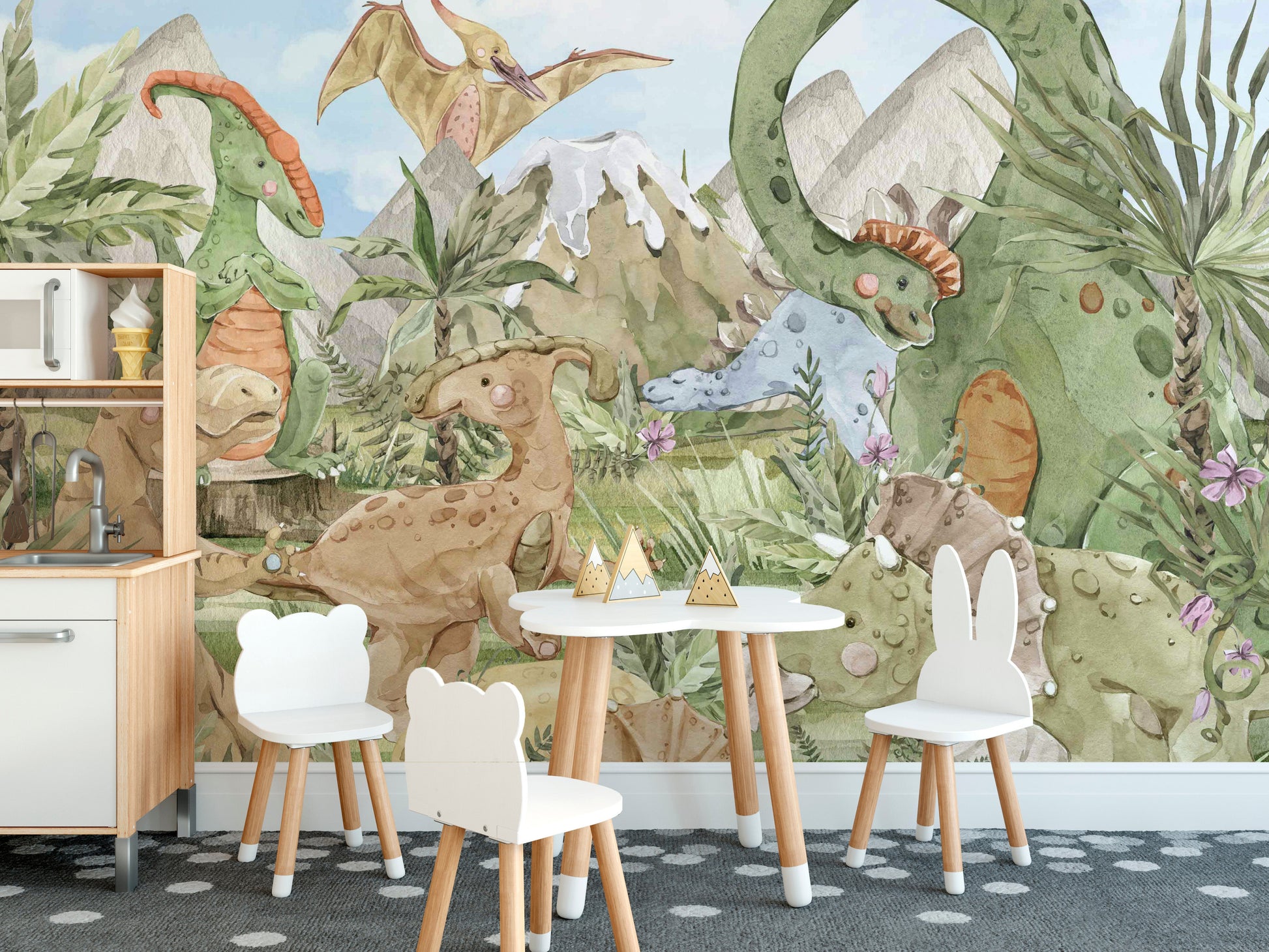 Dinosaur Kids Wall Mural - Giffywalls