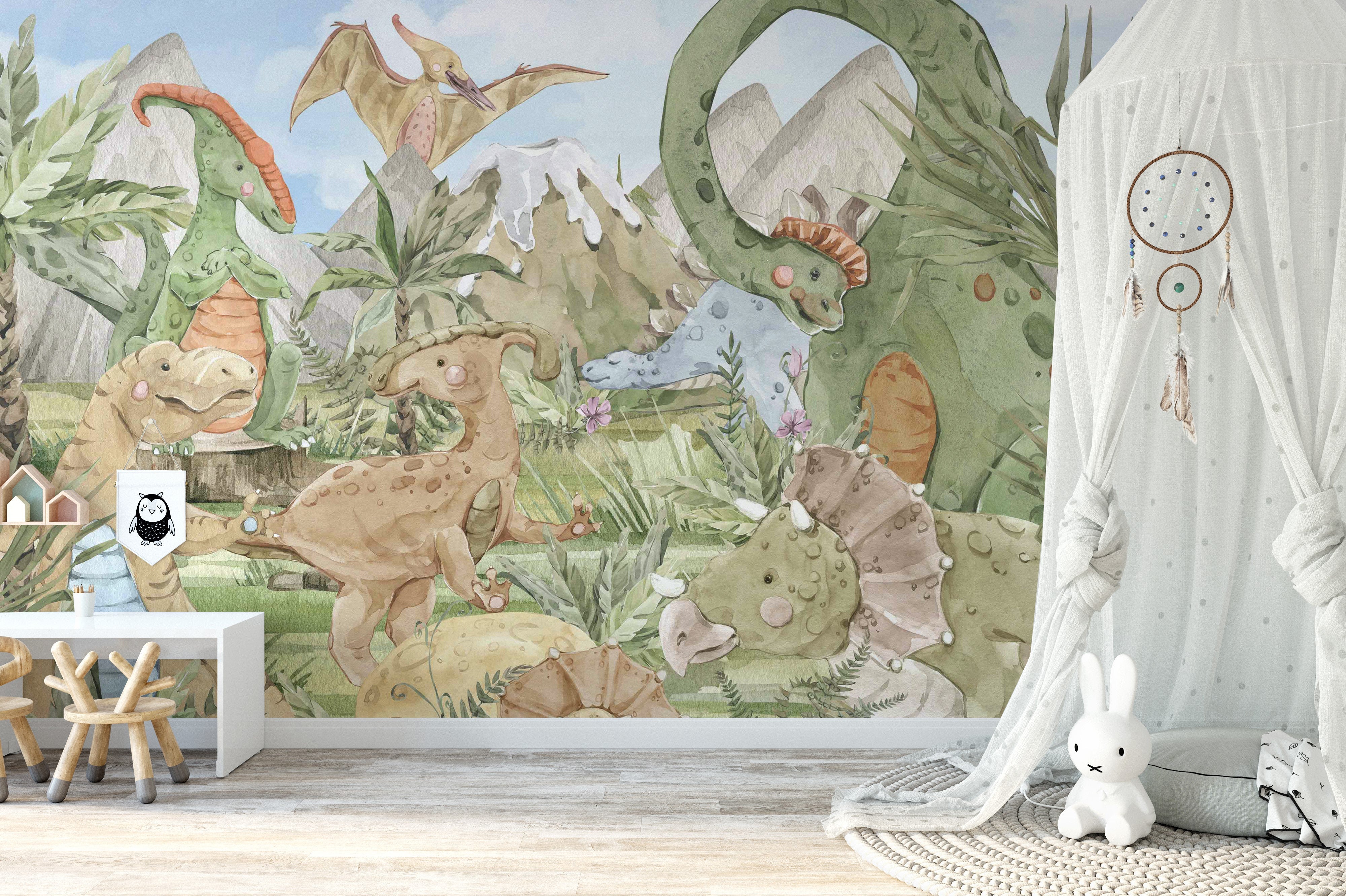 Dinosaur Kids Wall Mural - Giffywalls