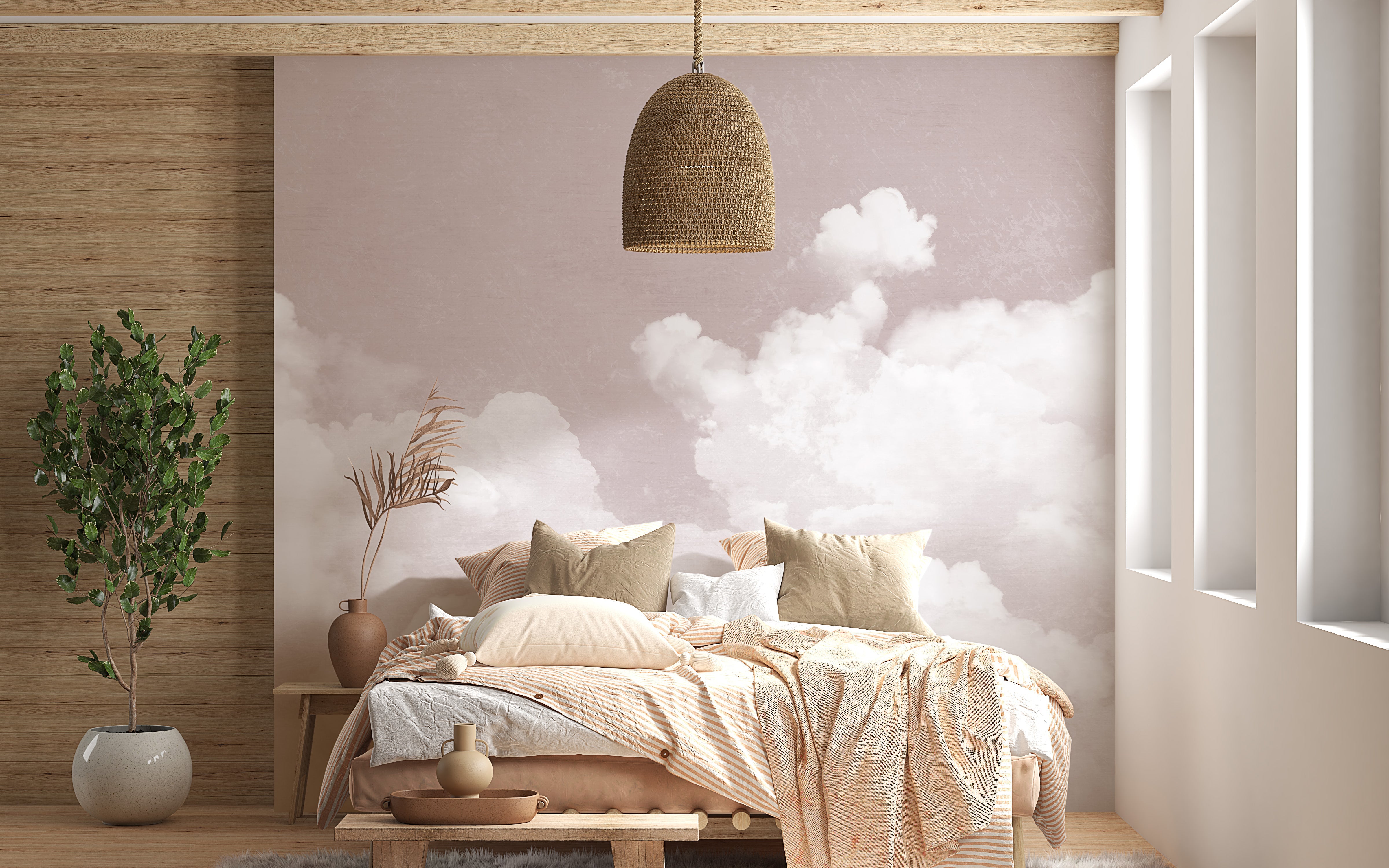 Pink Clouds Wallpaper Mural