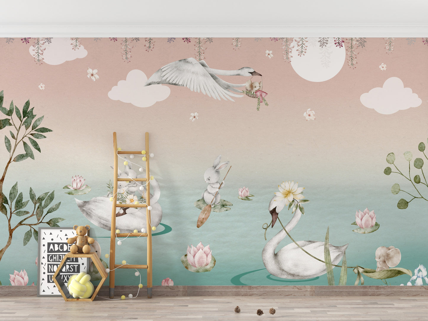 Swan Lake Wall Mural - Giffywalls