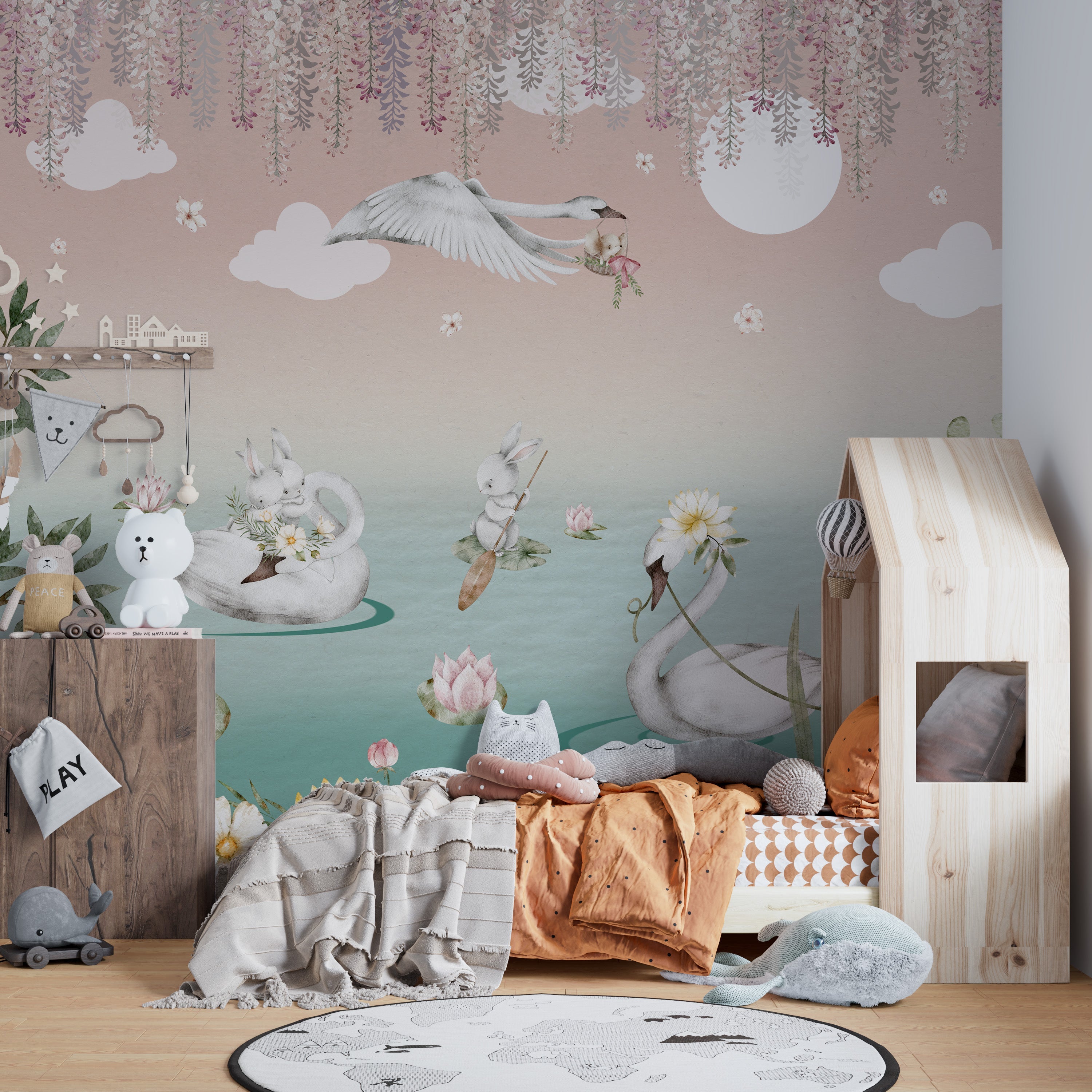 Swan Lake Wall Mural - Giffywalls