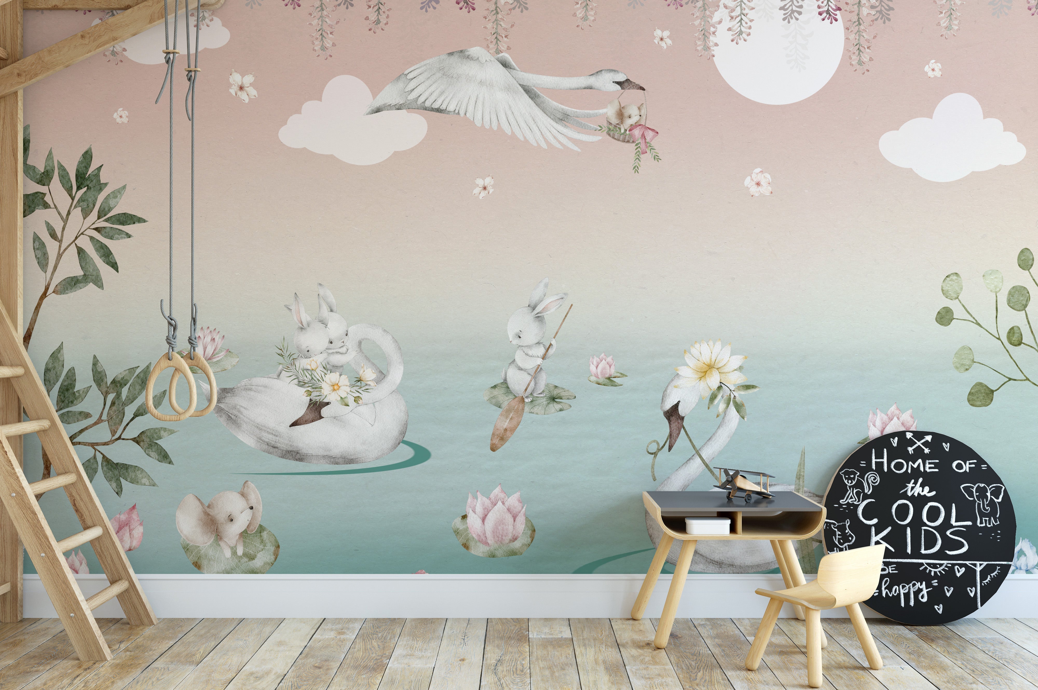 Swan Lake Wall Mural - Giffywalls